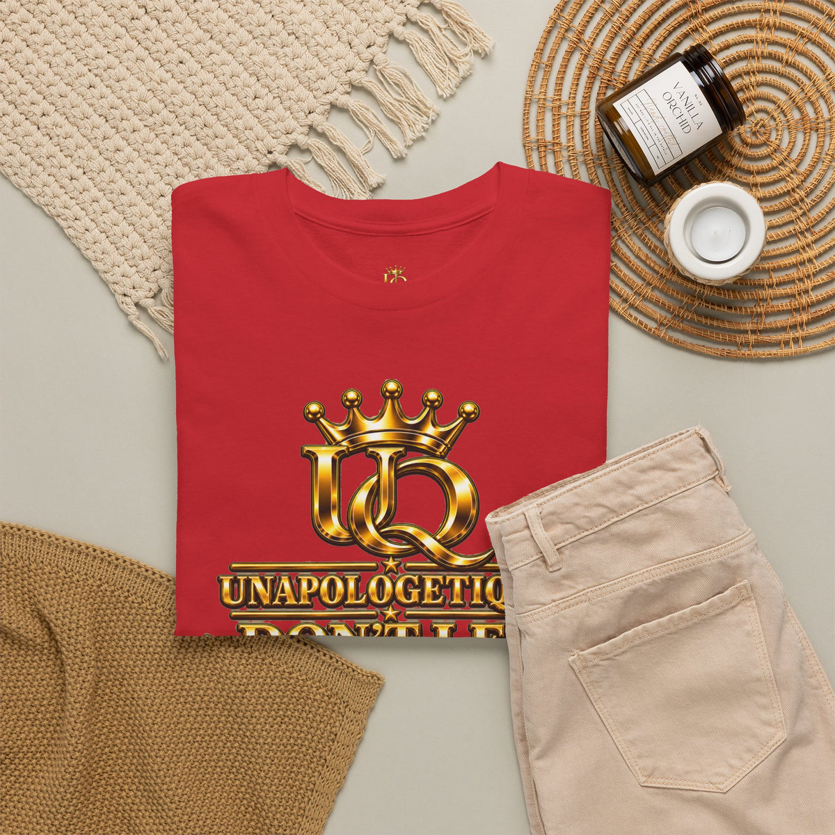 Unapologetique WOW Gold T-Shirt — "Don't Let Limitations Own" Inspirational Crown Graphic Tee