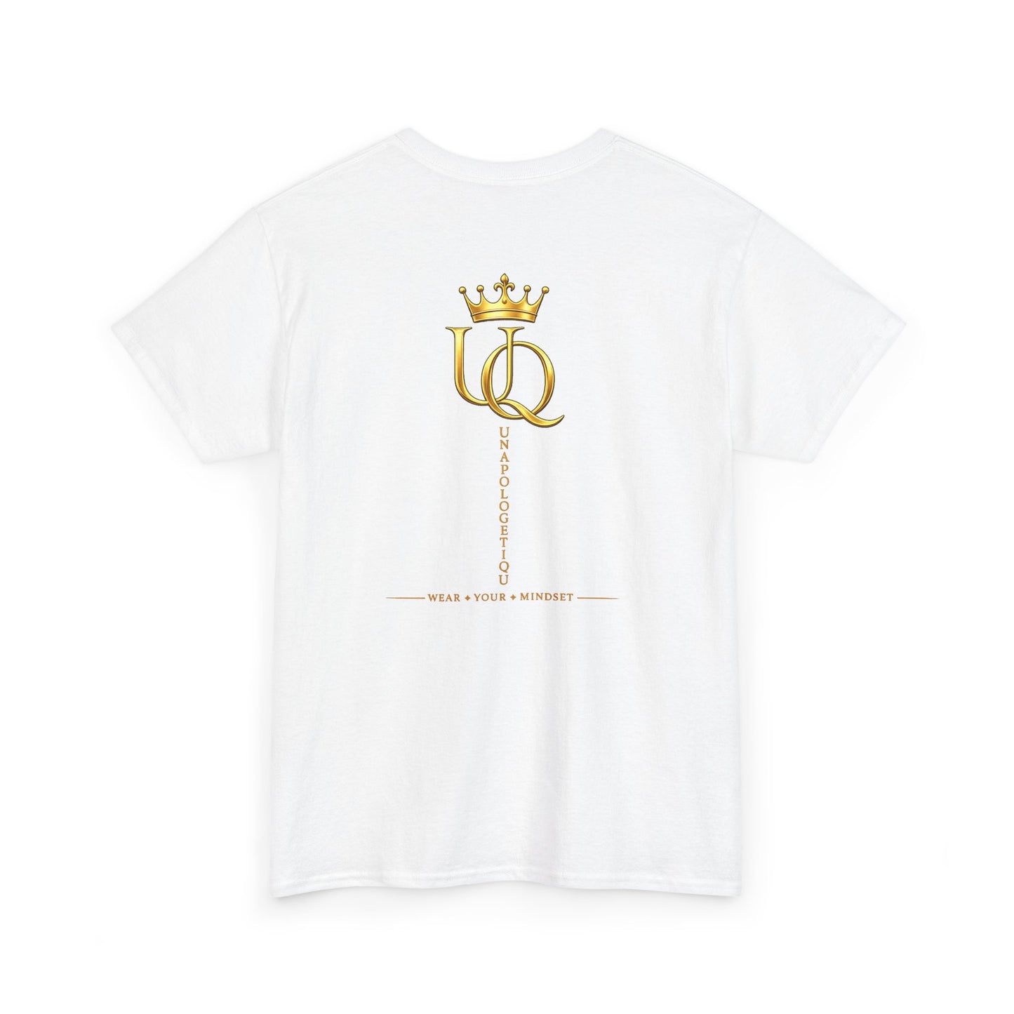 Unapologetique Gold Think For Yourself Tee — Gold Crown UQ Motivational Graphic T‑Shirt