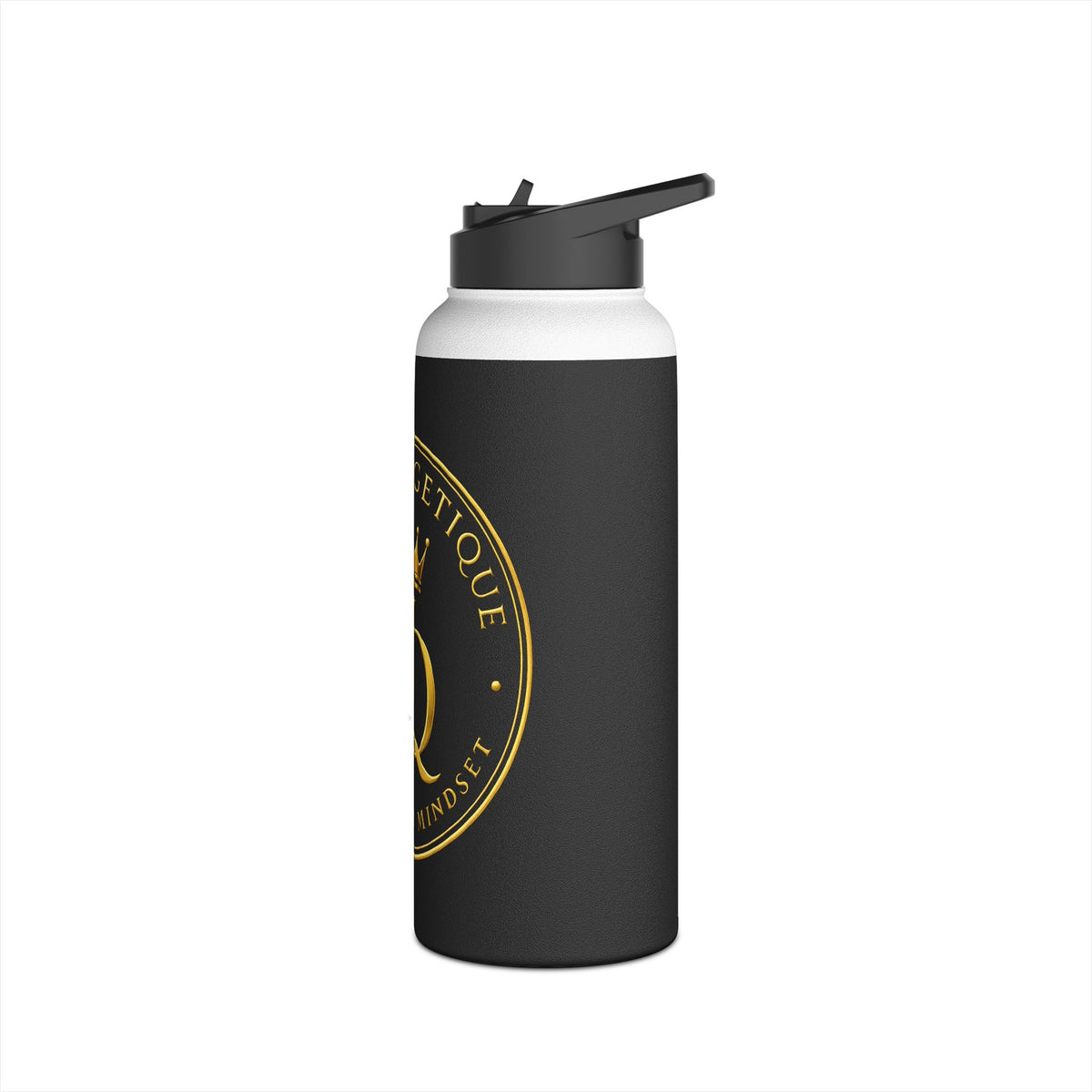 Unapologetique Monarch Q Stainless Steel Water Bottle — Gold Crown Logo