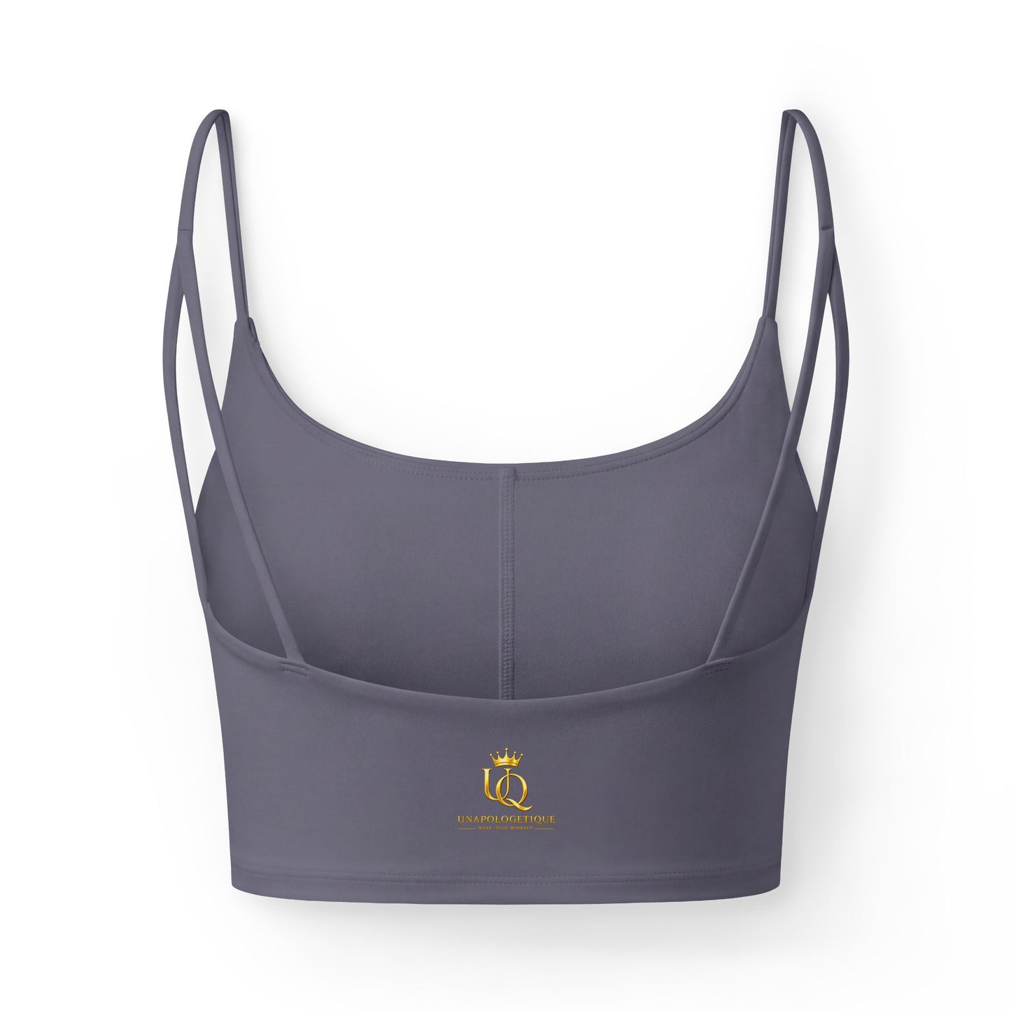 Luxe Women's Crop Bra — Unapologetique Gold Logo