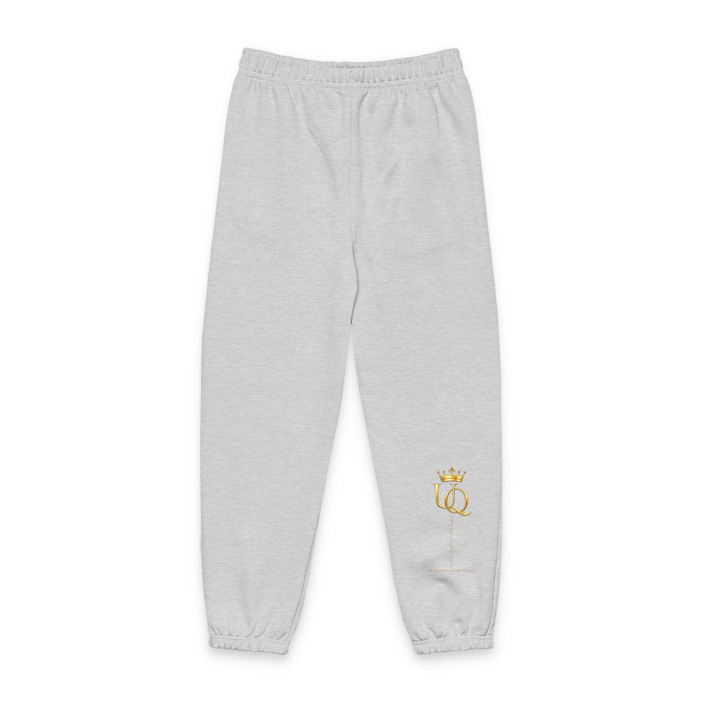 Crowned Bee Sweatpants — Small Gold Bee & Crown Embroidered Joggers