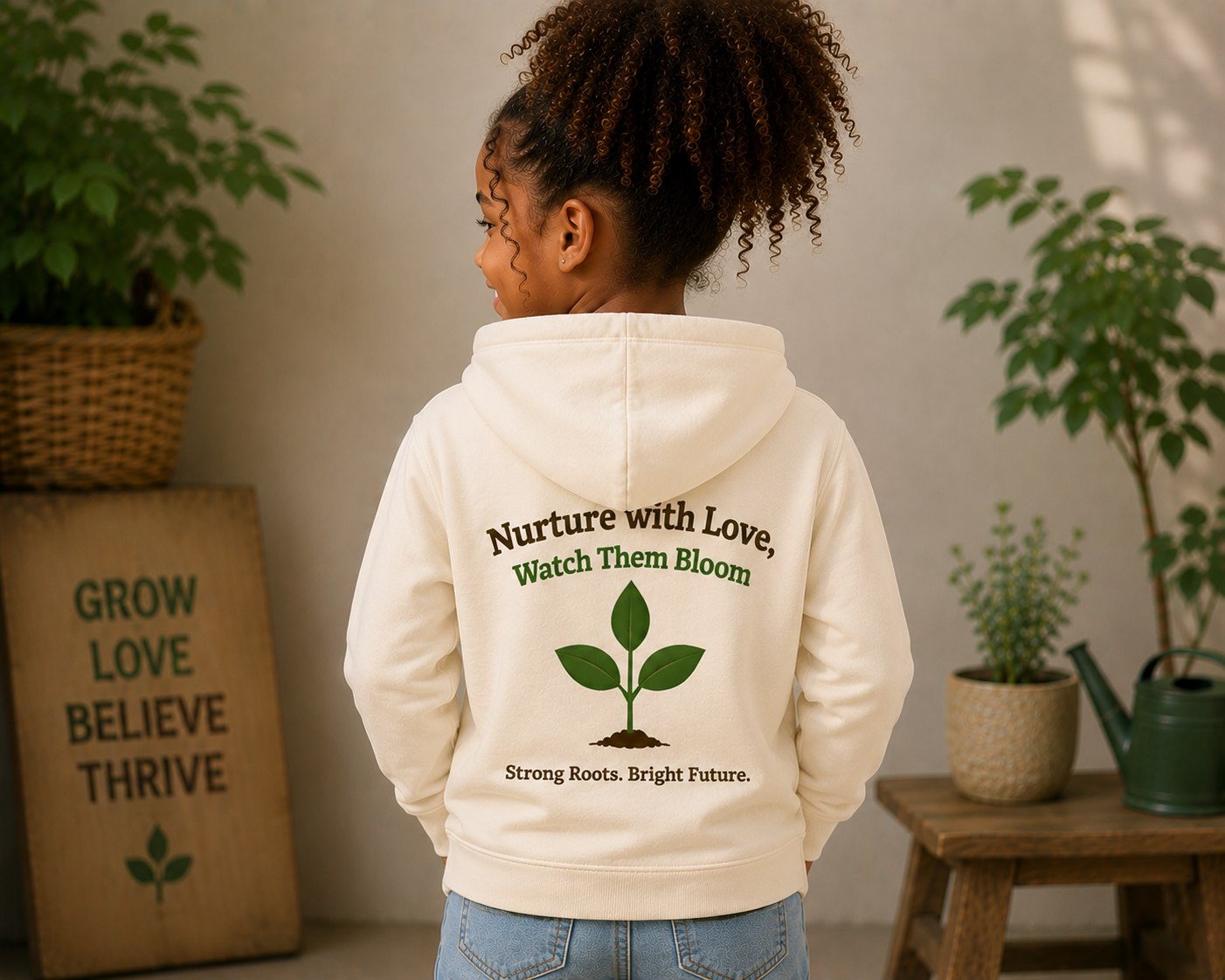 NURTURE WITH LOVE GIRLS HOODIE