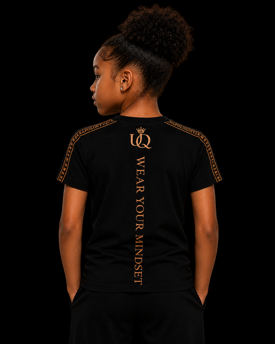 UNAPOLOGETIQUE BRONZE T-SHIRT FOR GIRLS