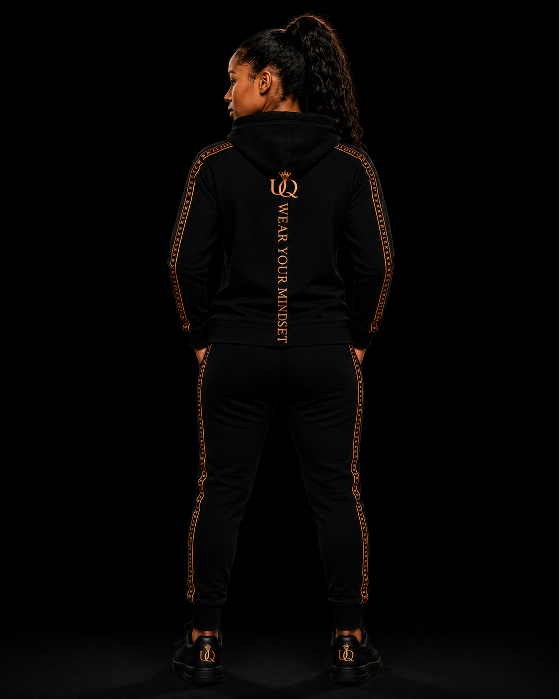UNAPOLOGETIQUE BRONZE TRACKSUIT FOR GIRLS
