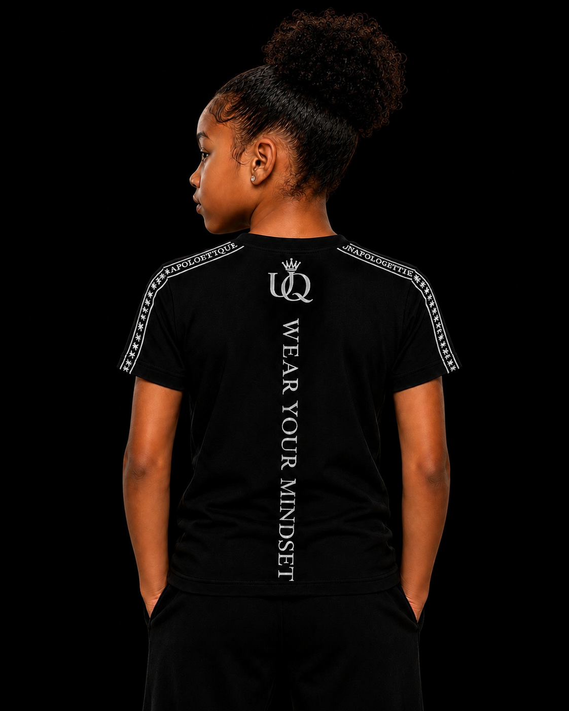 UNAPOLOGETIQUE SILVER T-SHIRT FOR GIRLS