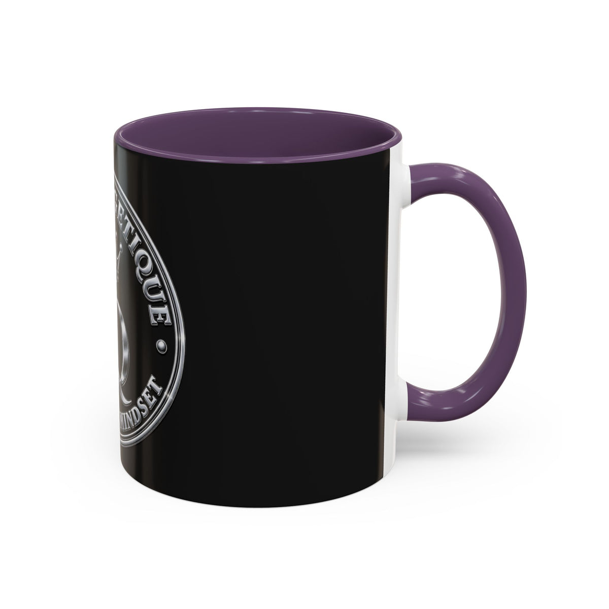 Unapologetique Silver Crown 'UQ' Accent Coffee Mug — Elegant Royal Logo Ceramic Mug
