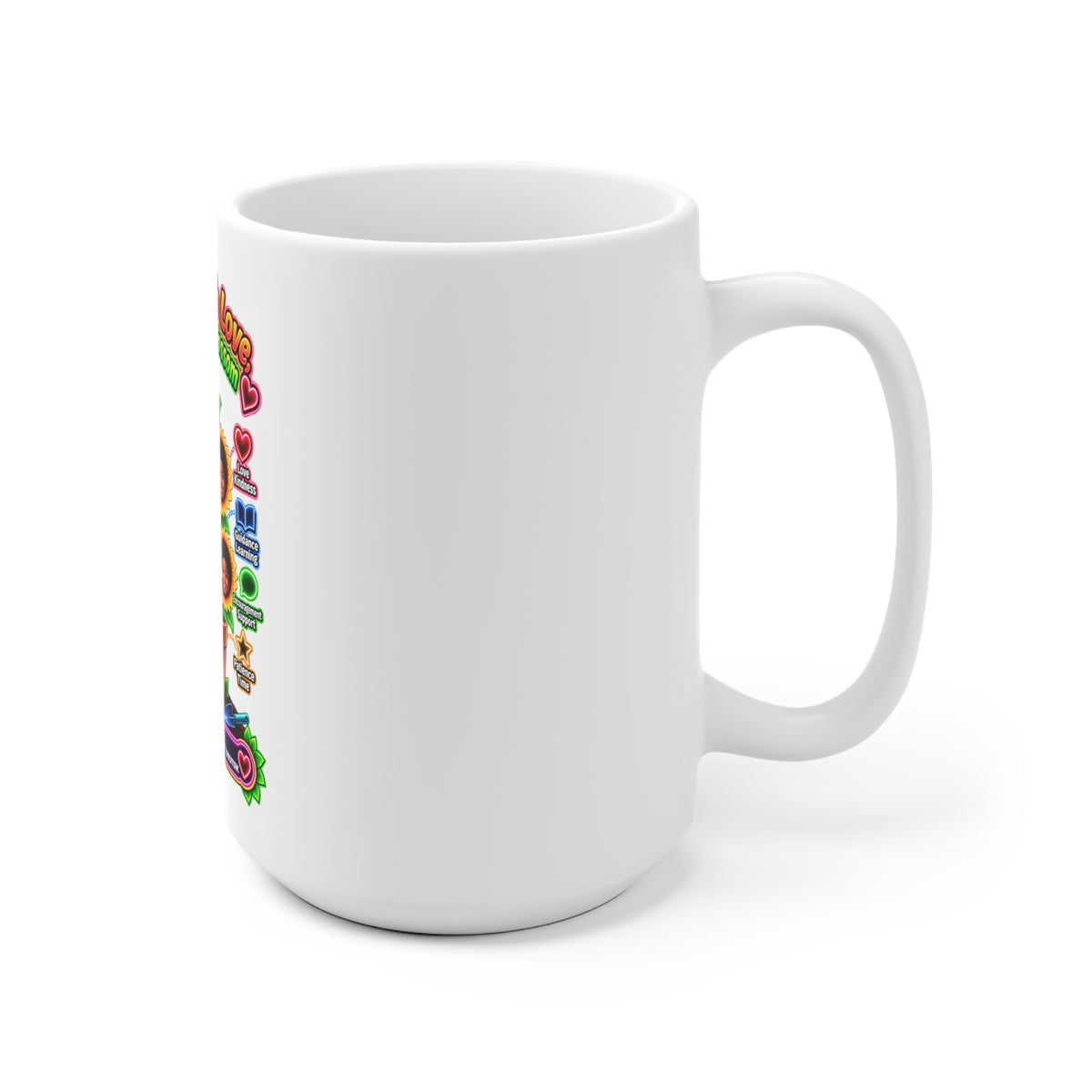 Mug « Nurture With Love » — Tasse à café en céramique « Watch Them Blossom » pour remercier un enseignant ou un parent