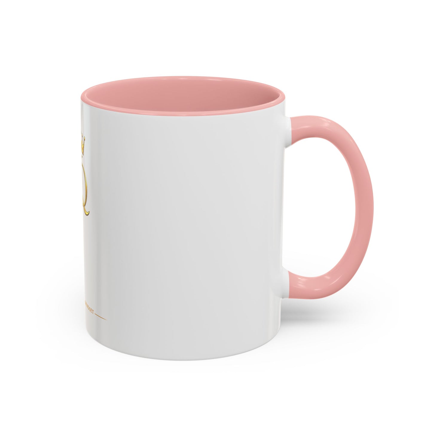 Gold Crown 'UQ' Accent Coffee Mug — Elegant Royal Logo Ceramic Mug