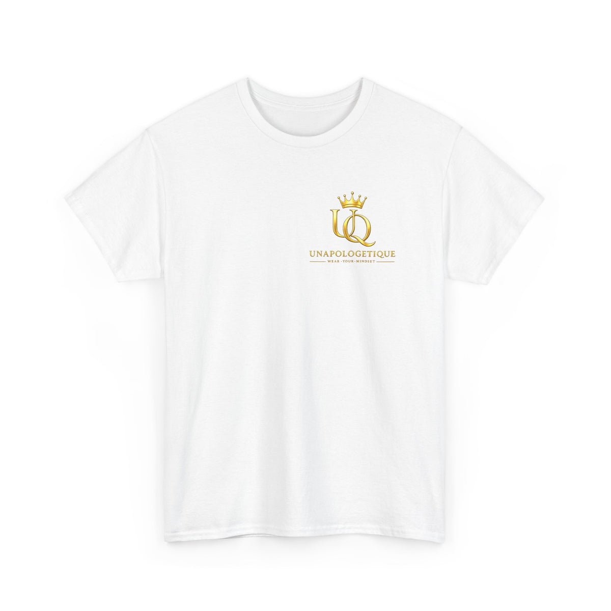 UnapologetiqueQueen Initials Tee — Gold Crown UQ Logo Embroidered T-Shirt