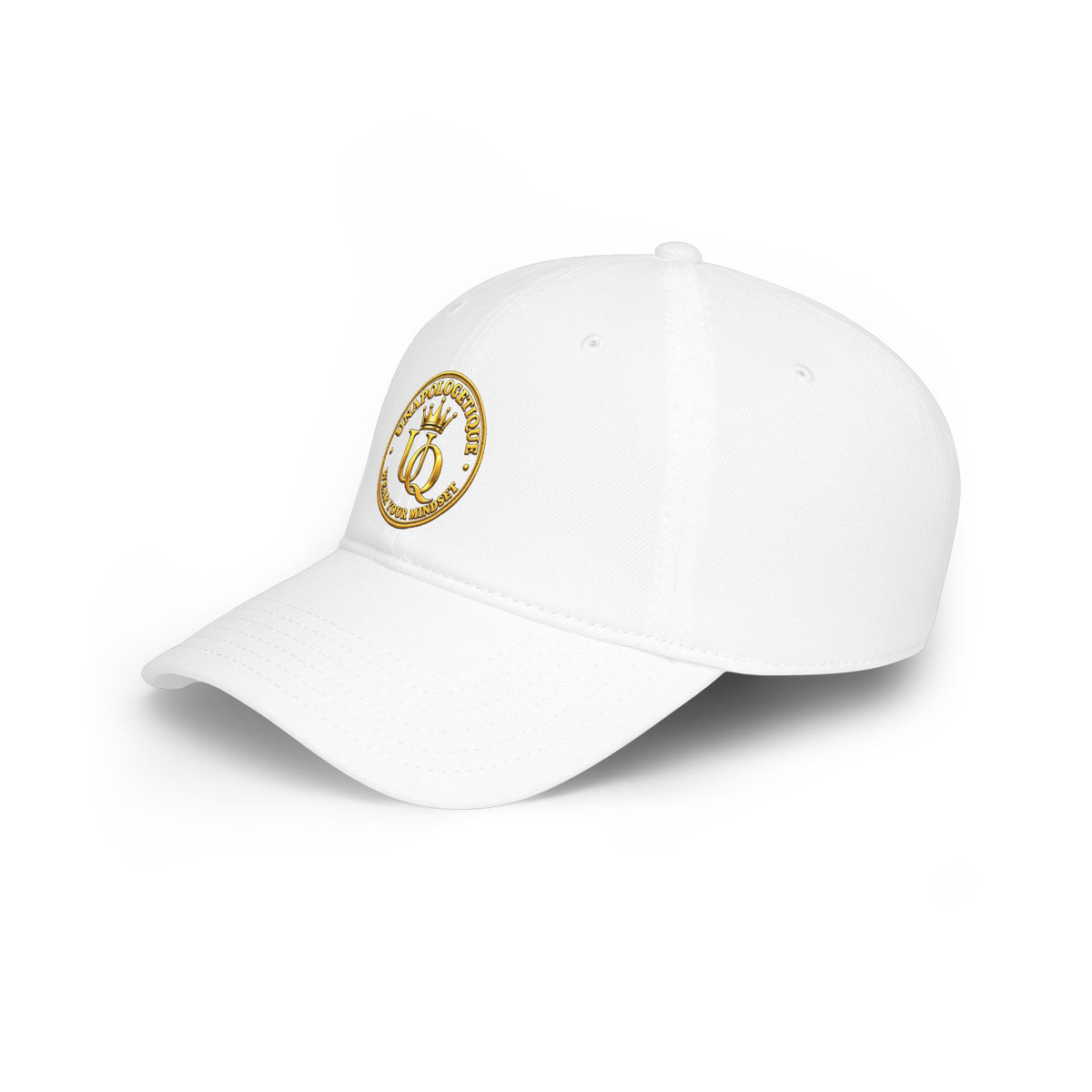 Unapologetique Queen Gold Crown Embroidered Baseball Cap – Minimal Gold 'Q' Low Profile Hat
