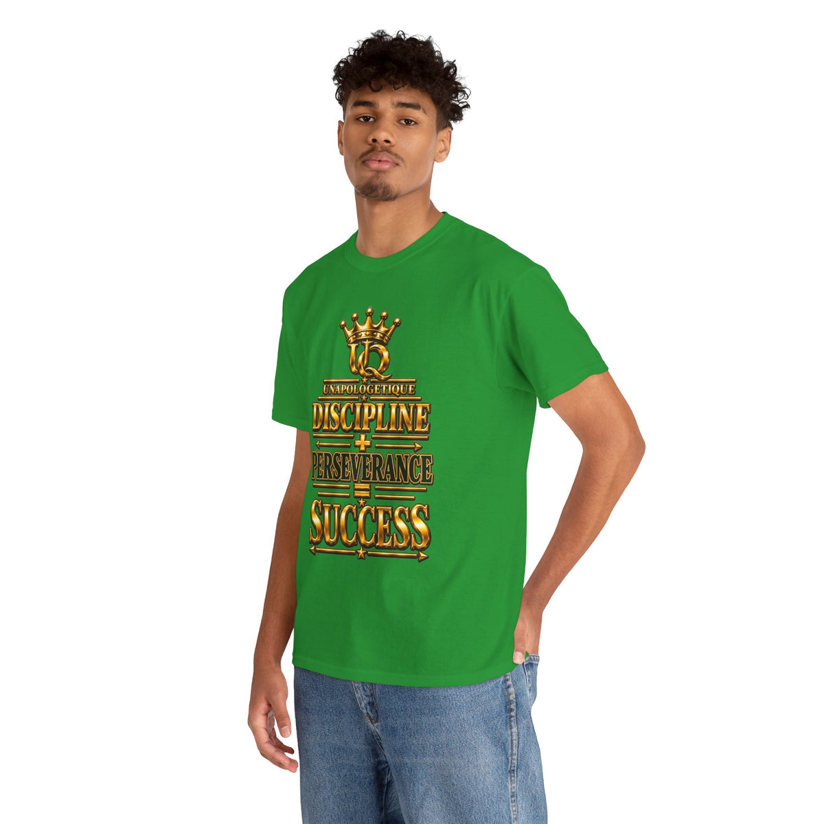 T-shirt Unapologetic WOW Gold — T-shirt motivationnel « Discipline Perseverance Success »