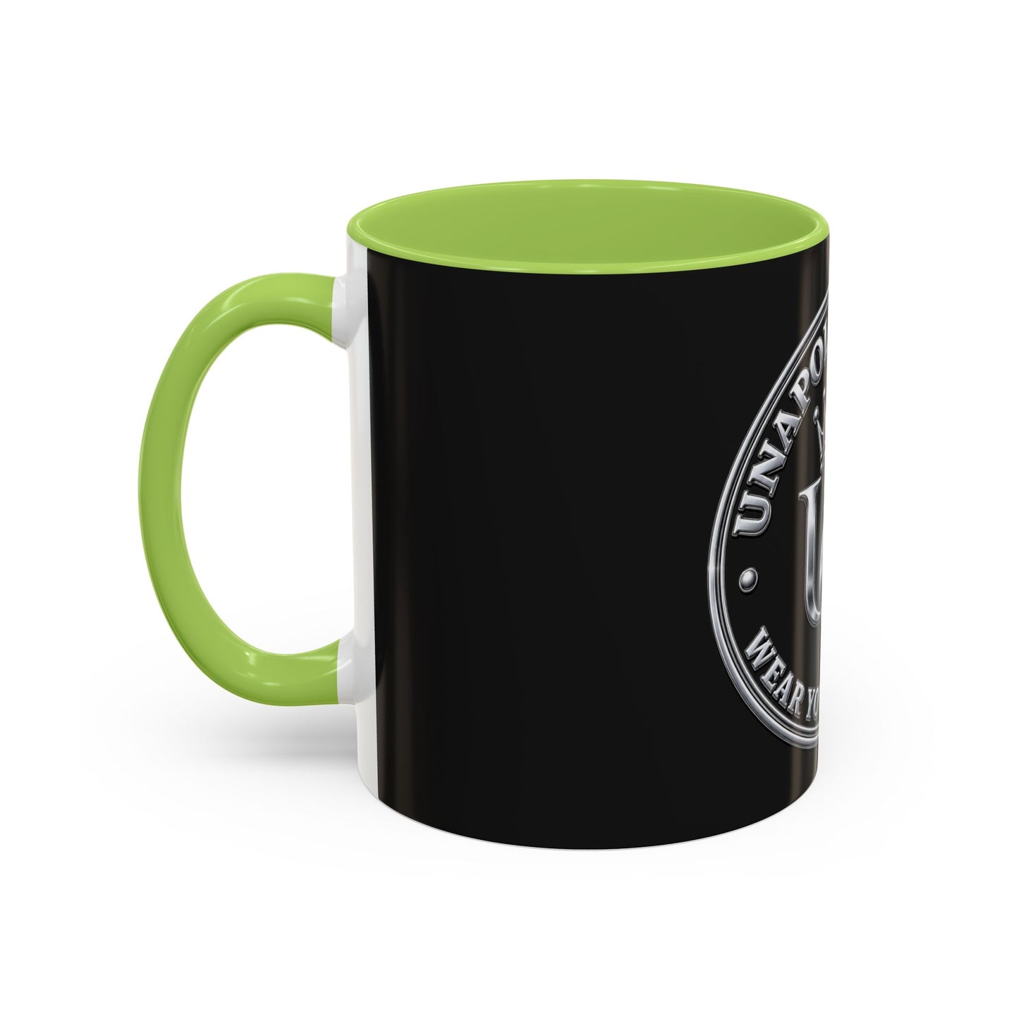 Unapologetique Silver Crown 'UQ' Accent Coffee Mug — Elegant Royal Logo Ceramic Mug