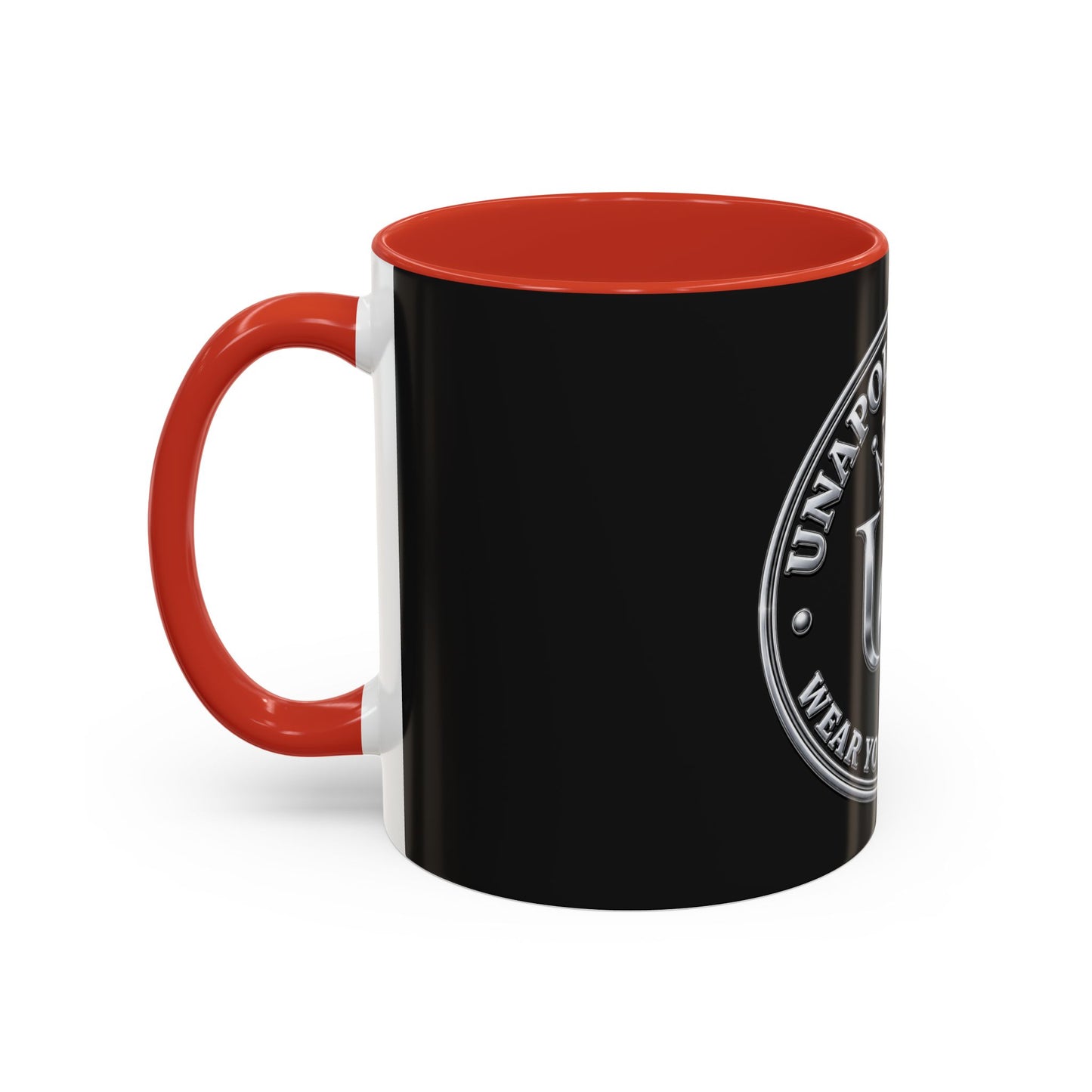 Unapologetique Silver Crown 'UQ' Accent Coffee Mug — Elegant Royal Logo Ceramic Mug