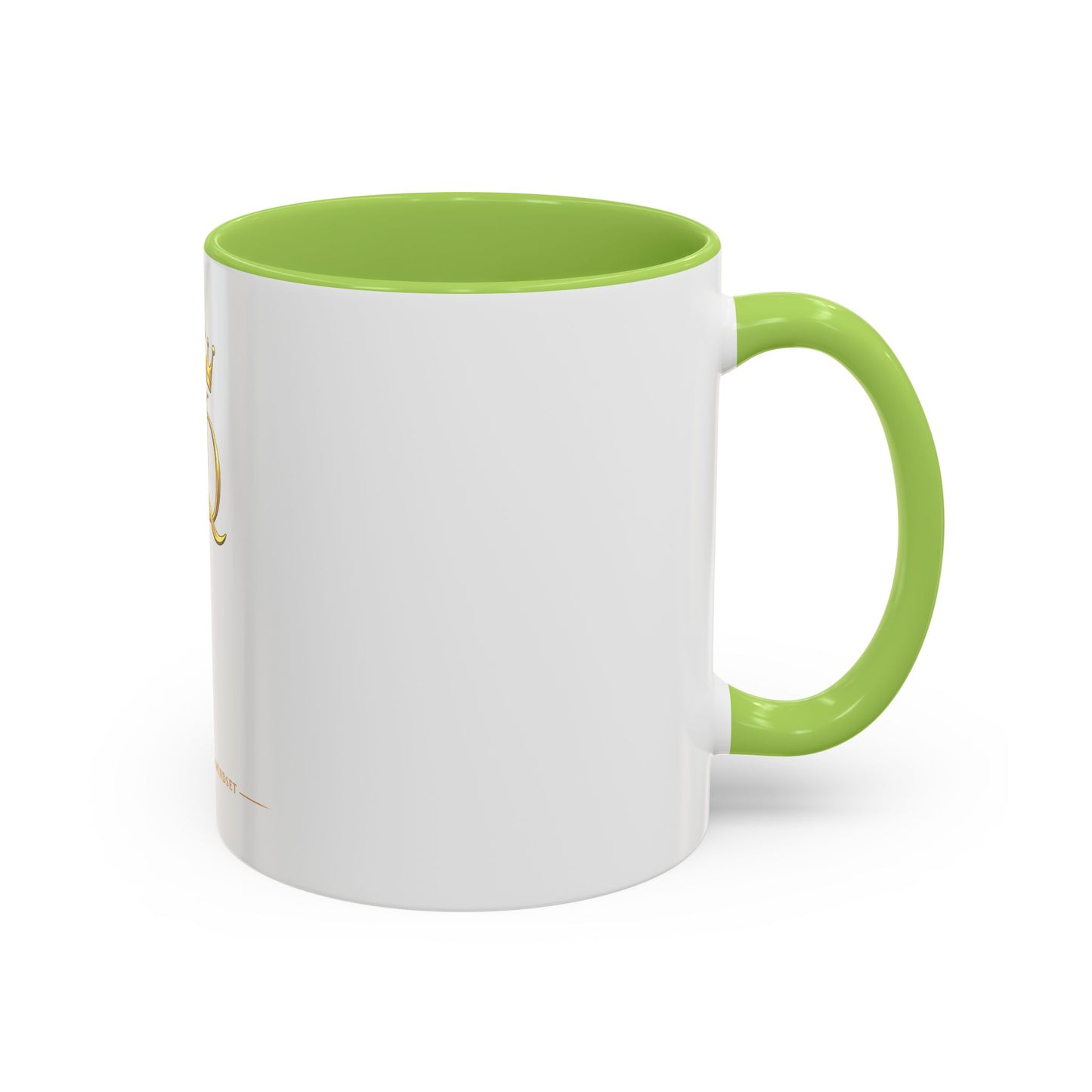 Gold Crown 'UQ' Accent Coffee Mug — Elegant Royal Logo Ceramic Mug