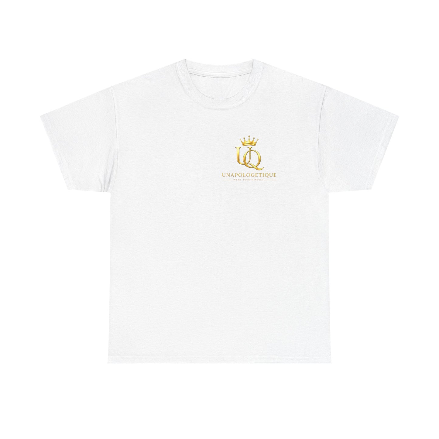 Queen Initials Tee — Gold Crown UQ Logo Embroidered T-Shirt