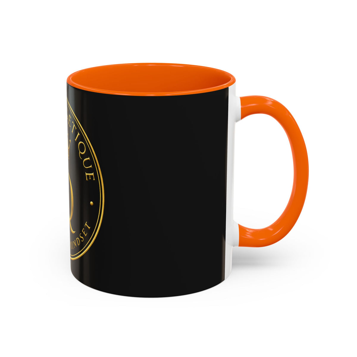 Unapologetique Gold Crown 'UQ' Accent Coffee Mug — Elegant Royal Logo Ceramic Mug