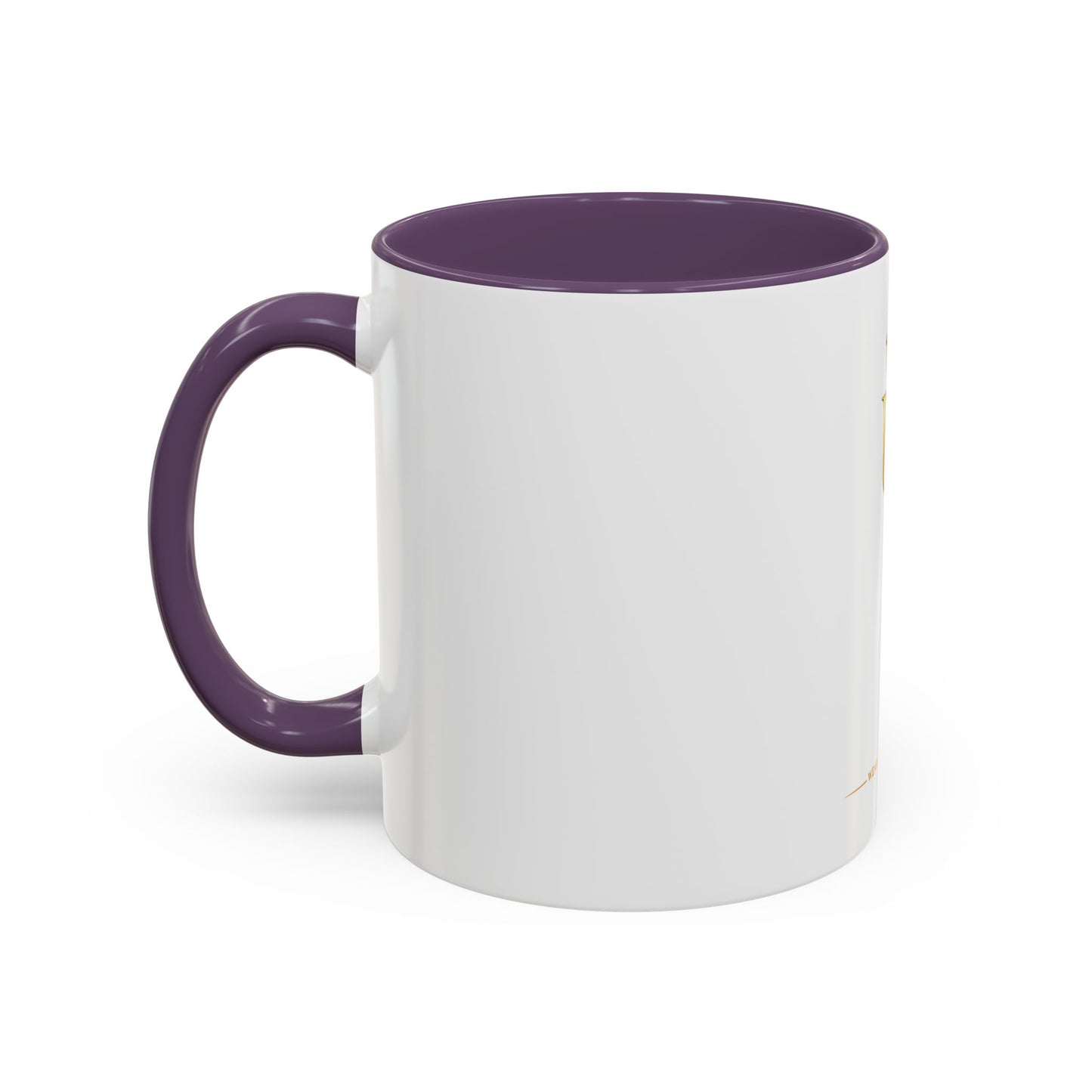 Gold Crown 'UQ' Accent Coffee Mug — Elegant Royal Logo Ceramic Mug