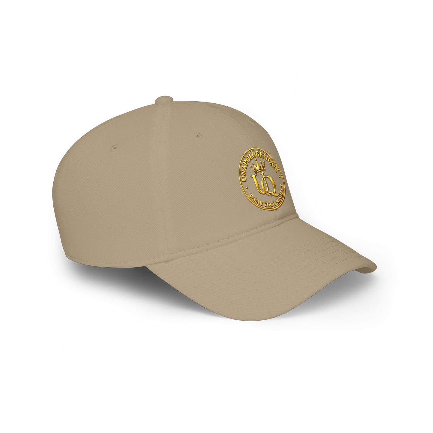 Unapologetique Queen Gold Crown Embroidered Baseball Cap – Minimal Gold 'Q' Low Profile Hat