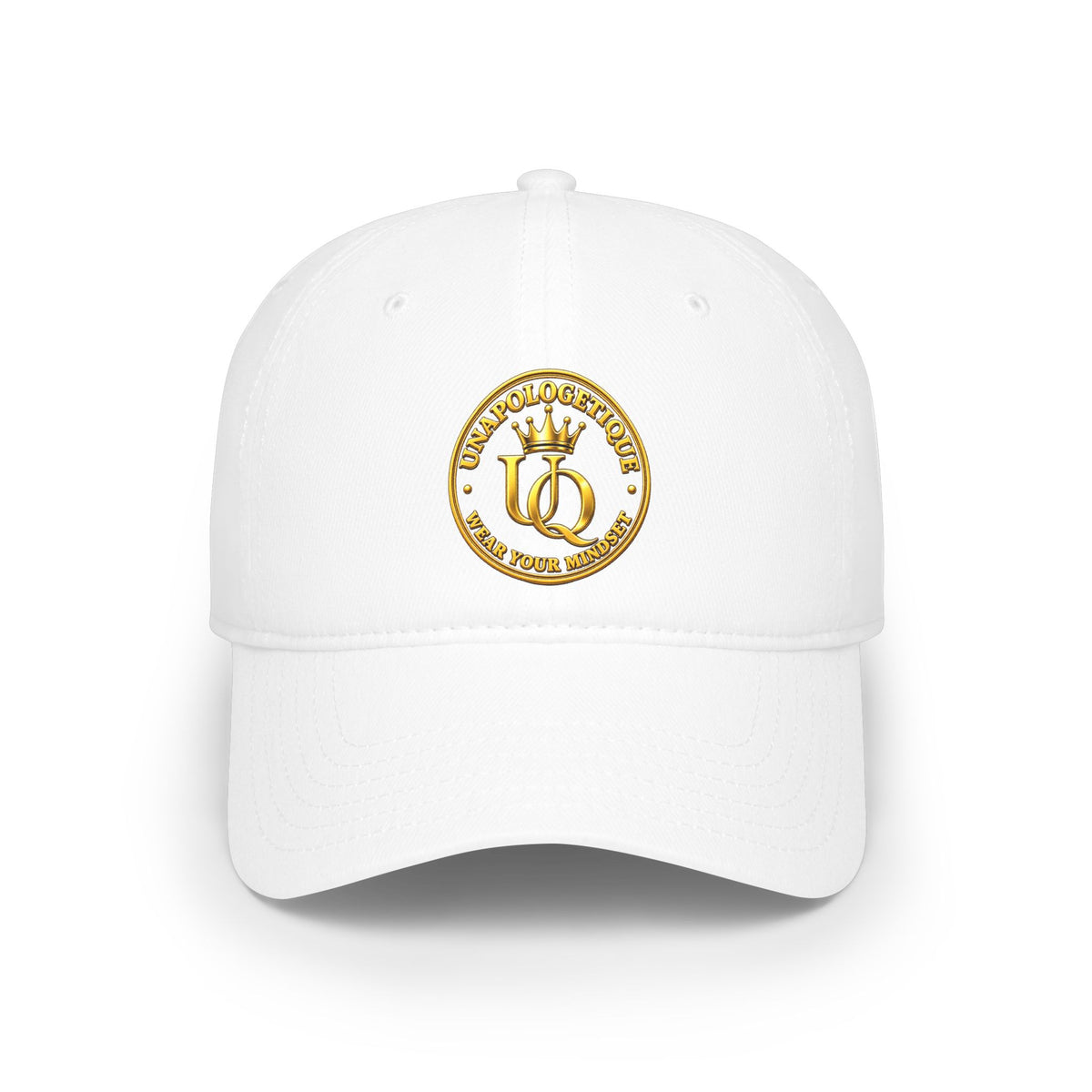 Unapologetique Queen Gold Crown Embroidered Baseball Cap – Minimal Gold 'Q' Low Profile Hat