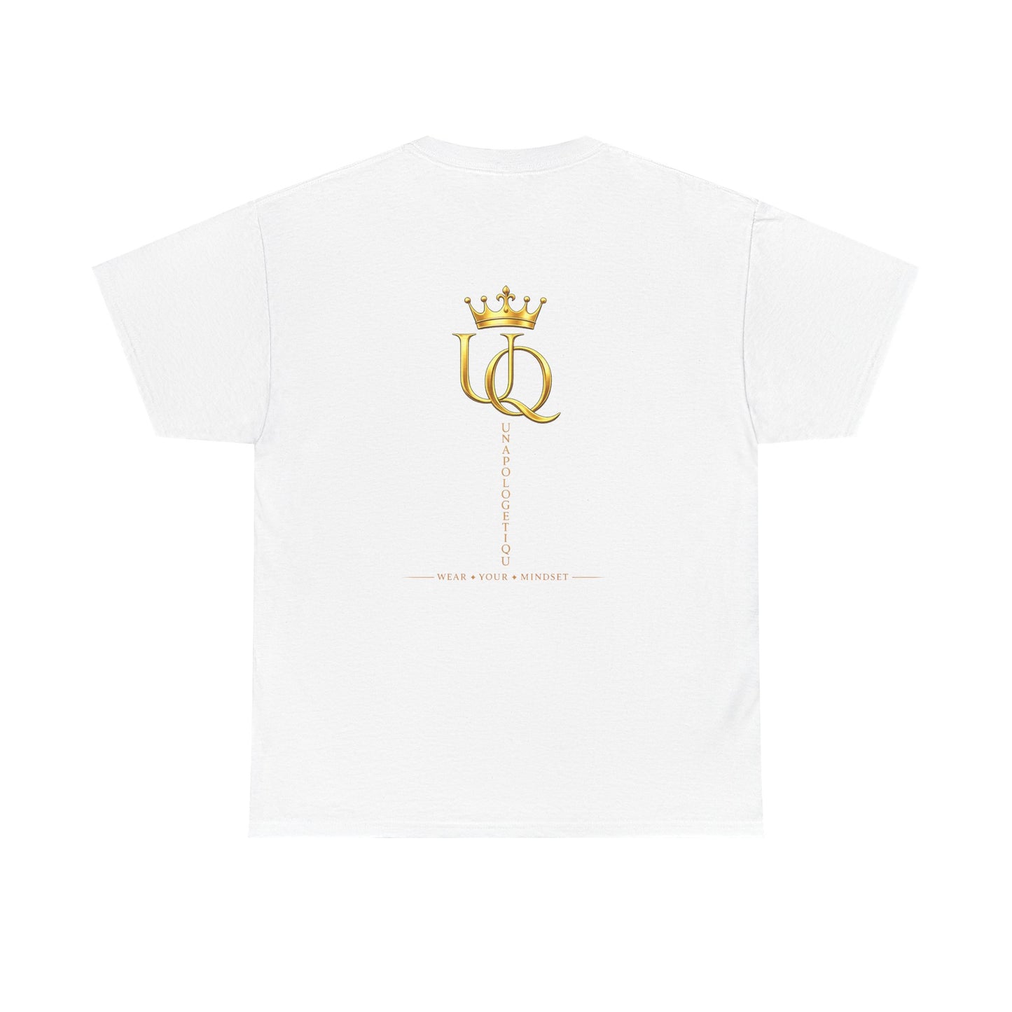 Queen Initials Tee — Gold Crown UQ Logo Embroidered T-Shirt