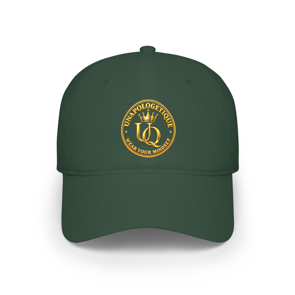 Unapologetique Queen Gold Crown Embroidered Baseball Cap – Minimal Gold 'Q' Low Profile Hat