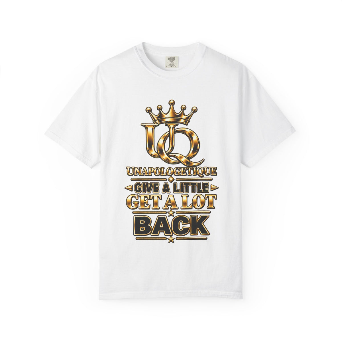 T-shirt teint en pièce unisexe WOW Gold Unapologetique