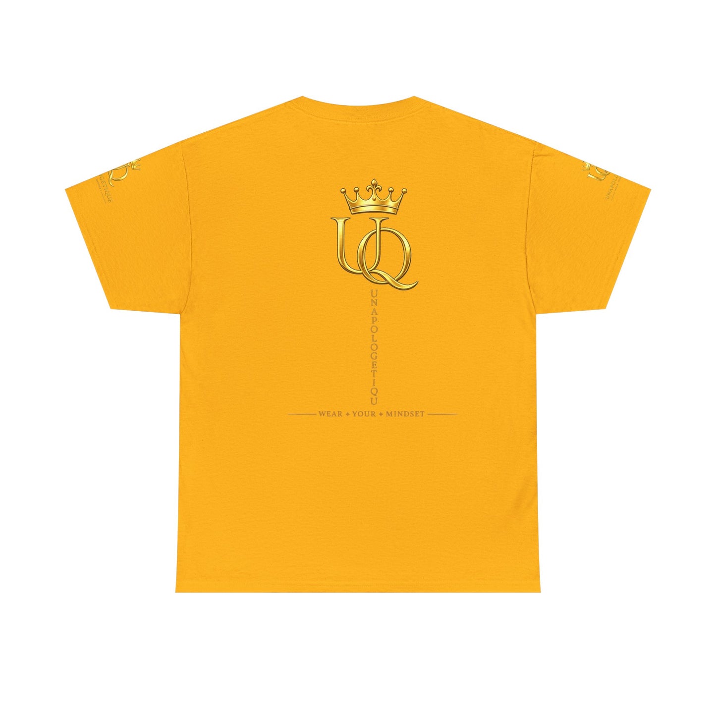 Unapologetique Gold T-Shirt — 'Discipline Perseverance Success' Gold Crown Motivational Tee