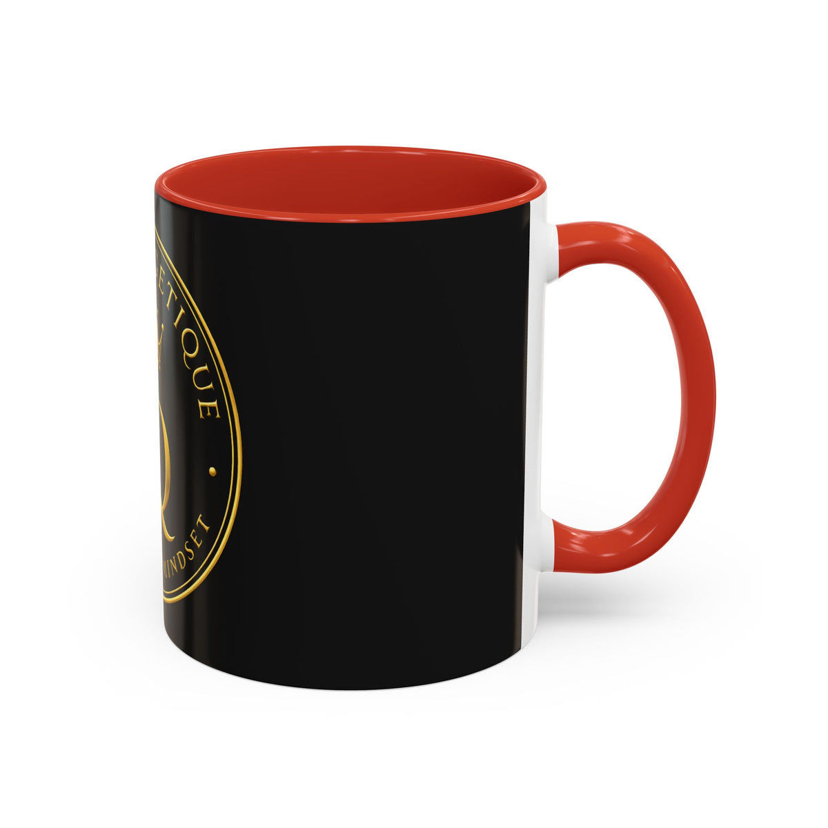 Unapologetique Gold Crown 'UQ' Accent Coffee Mug — Elegant Royal Logo Ceramic Mug