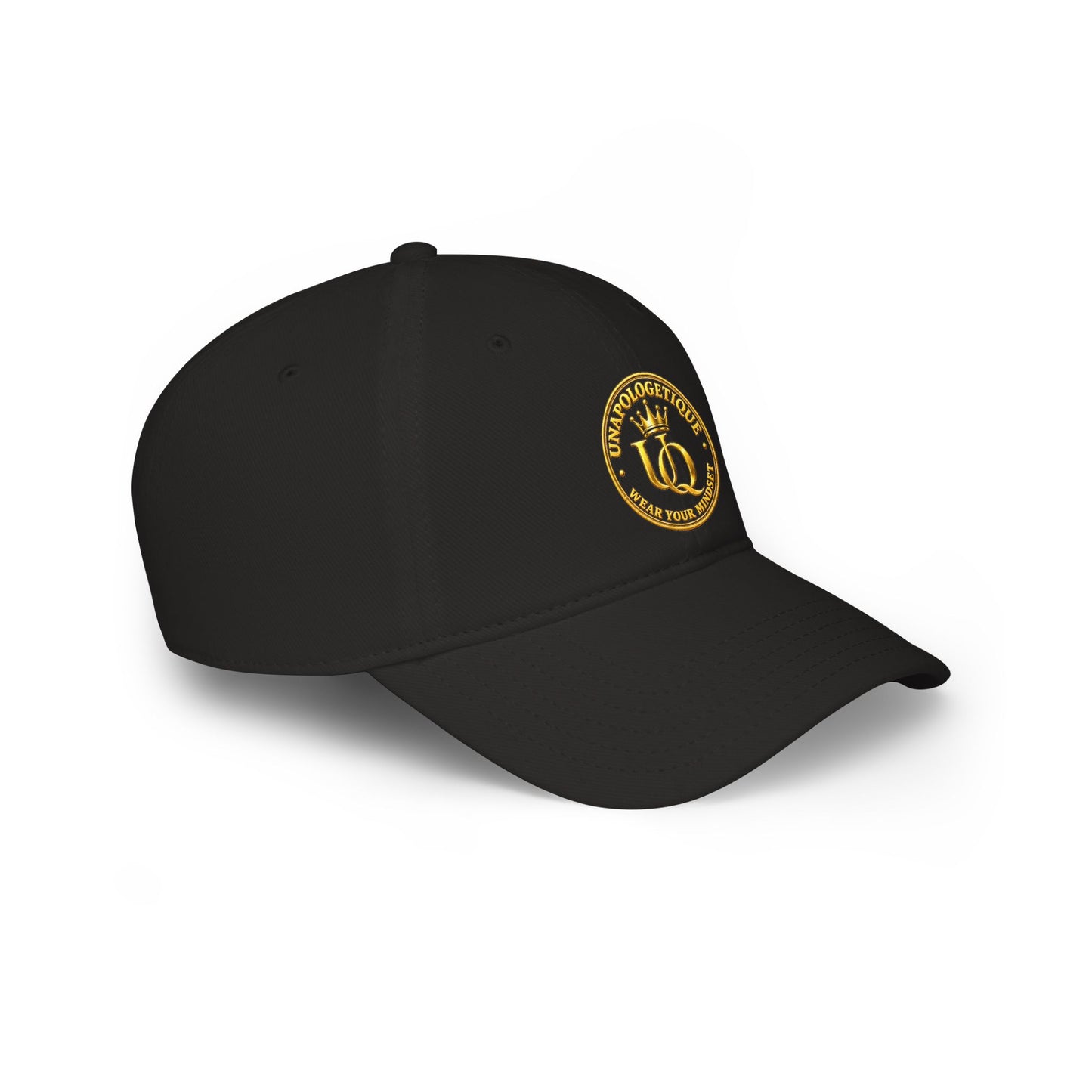 Unapologetique Queen Gold Crown Embroidered Baseball Cap – Minimal Gold 'Q' Low Profile Hat