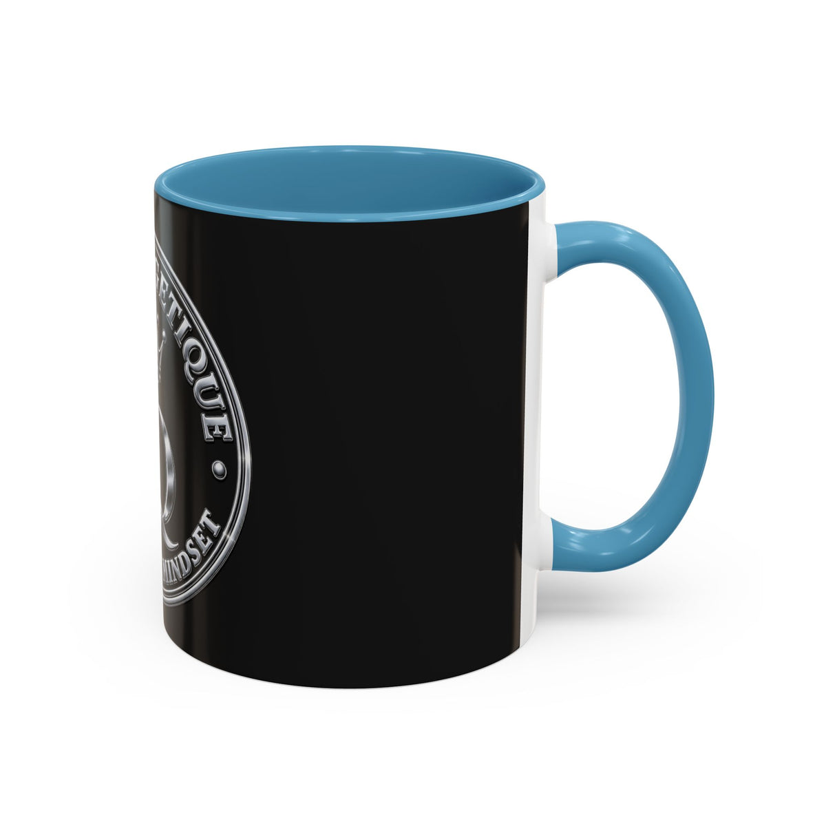 Unapologetique Silver Crown 'UQ' Accent Coffee Mug — Elegant Royal Logo Ceramic Mug