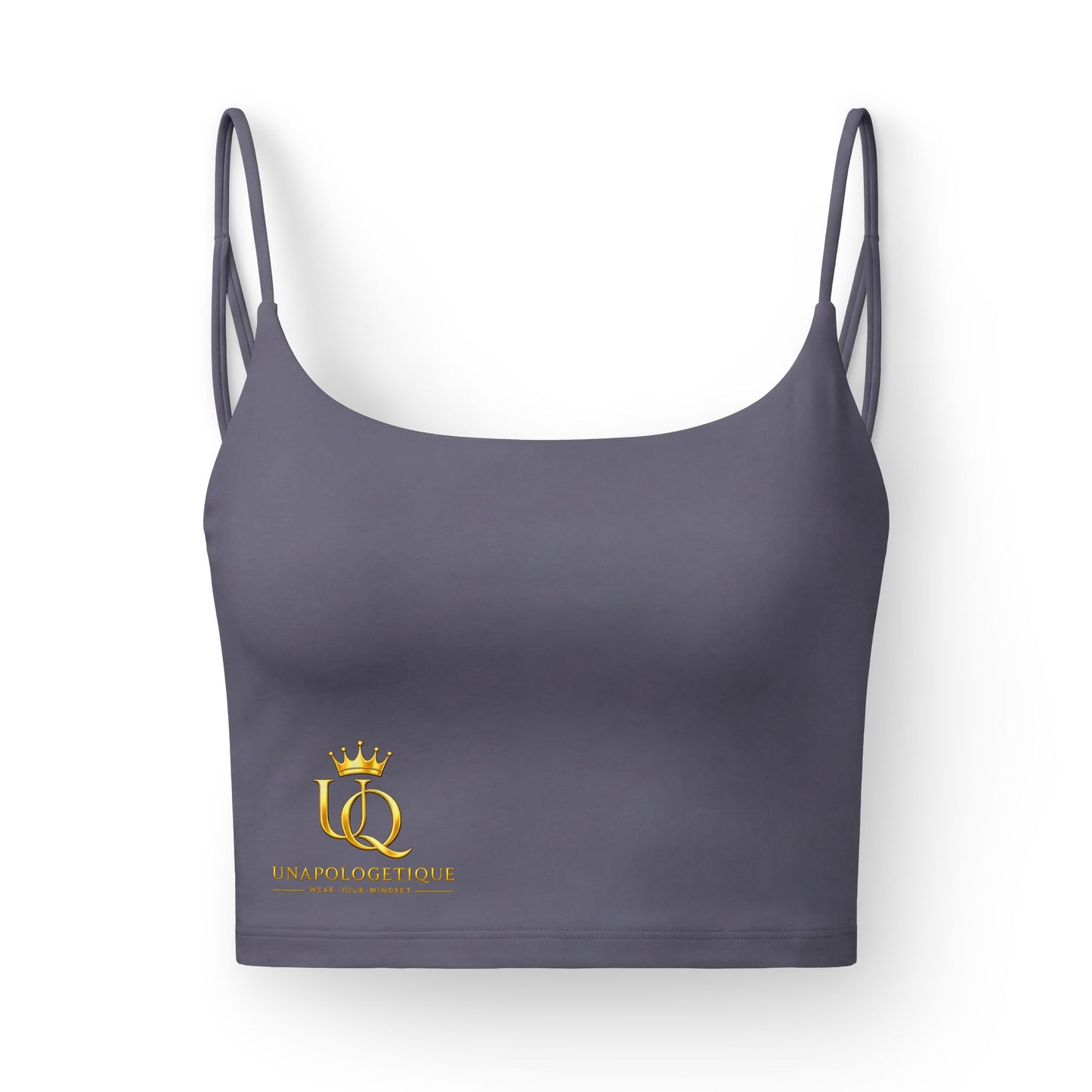Luxe Women's Crop Bra — Unapologetique Gold Logo