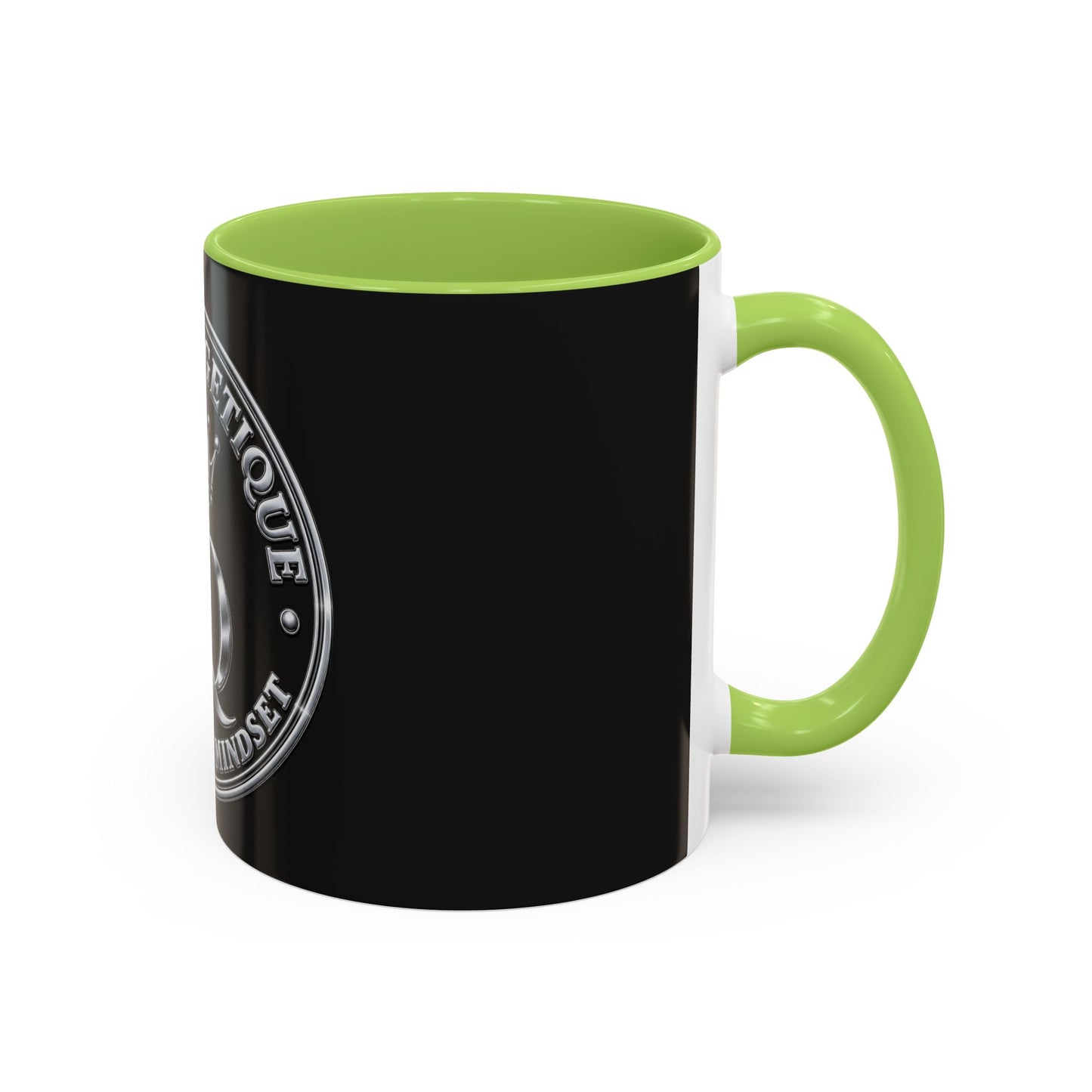 Unapologetique Silver Crown 'UQ' Accent Coffee Mug — Elegant Royal Logo Ceramic Mug