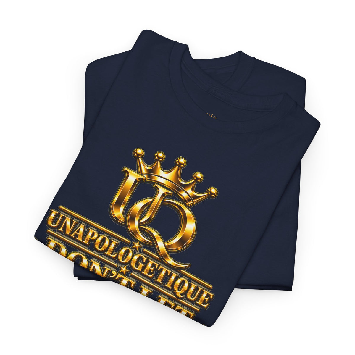 Unapologetique WOW Gold T-Shirt — "Don't Let Limitations Own" Inspirational Crown Graphic Tee