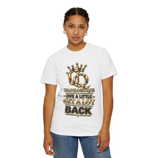 T-shirt teint en pièce unisexe WOW Gold Unapologetique