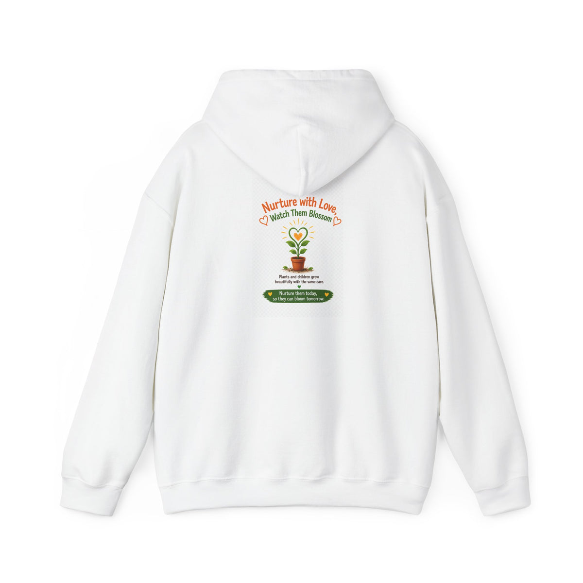 Sudadera con capucha "Sunflower Growth Chart" — Sudadera para el cuidado de plantas "Nurture with Love"