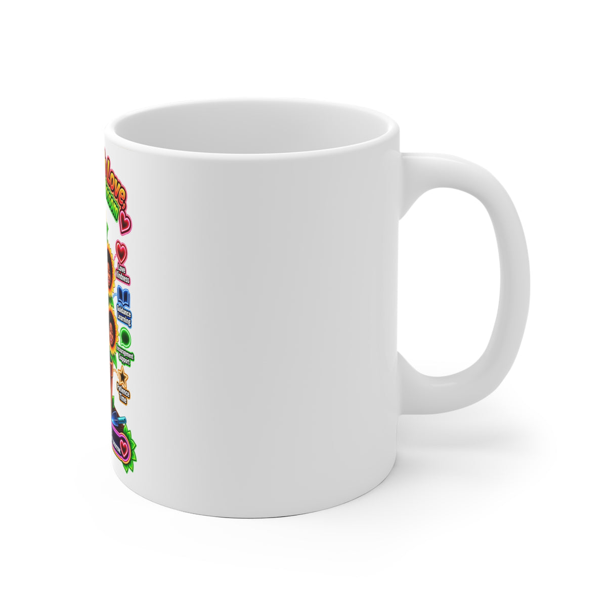 Mug « Nurture With Love » — Tasse à café en céramique « Watch Them Blossom » pour remercier un enseignant ou un parent