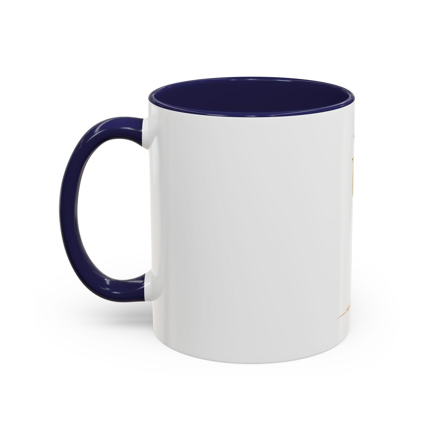 Gold Crown 'UQ' Accent Coffee Mug — Elegant Royal Logo Ceramic Mug