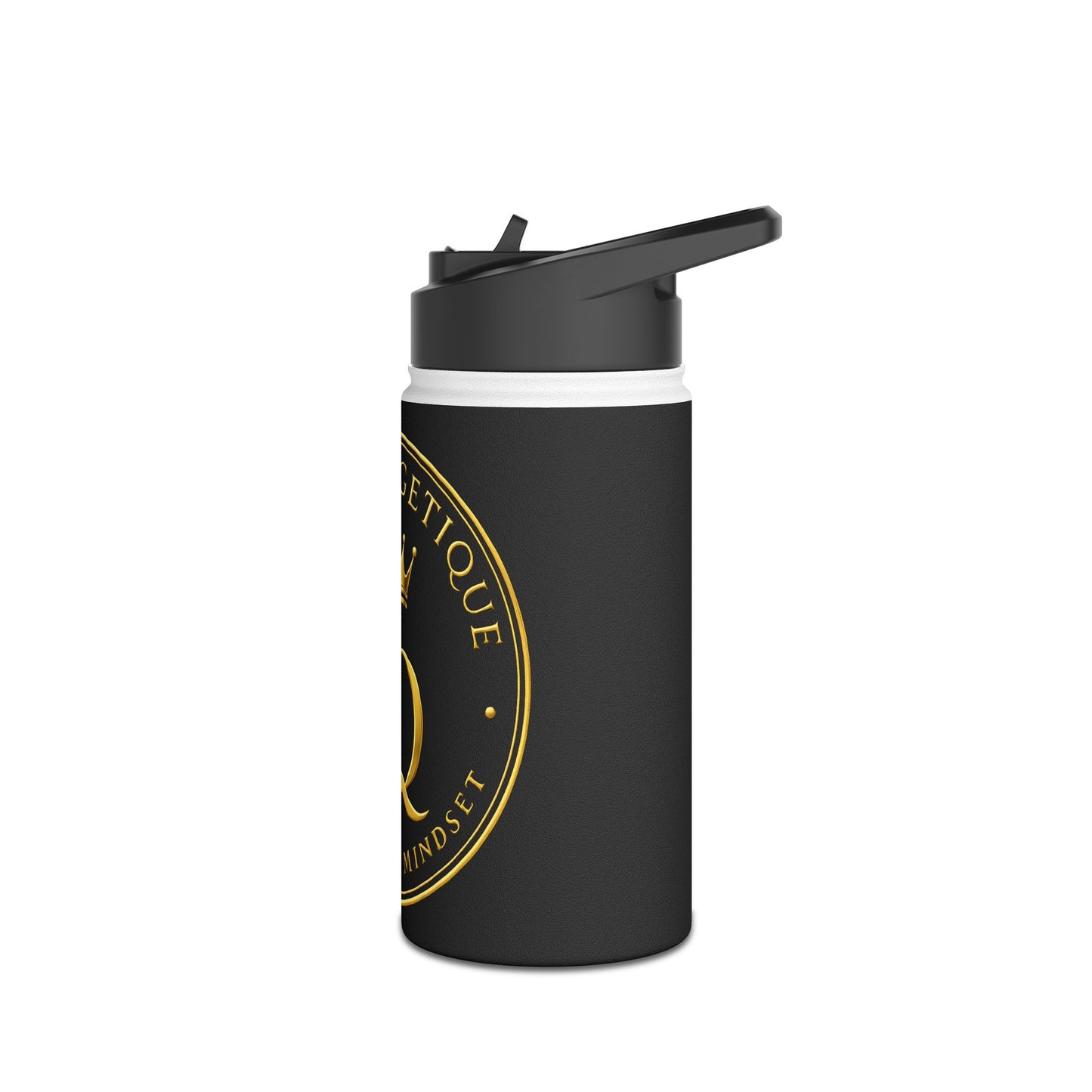 Unapologetique Monarch Q Stainless Steel Water Bottle — Gold Crown Logo