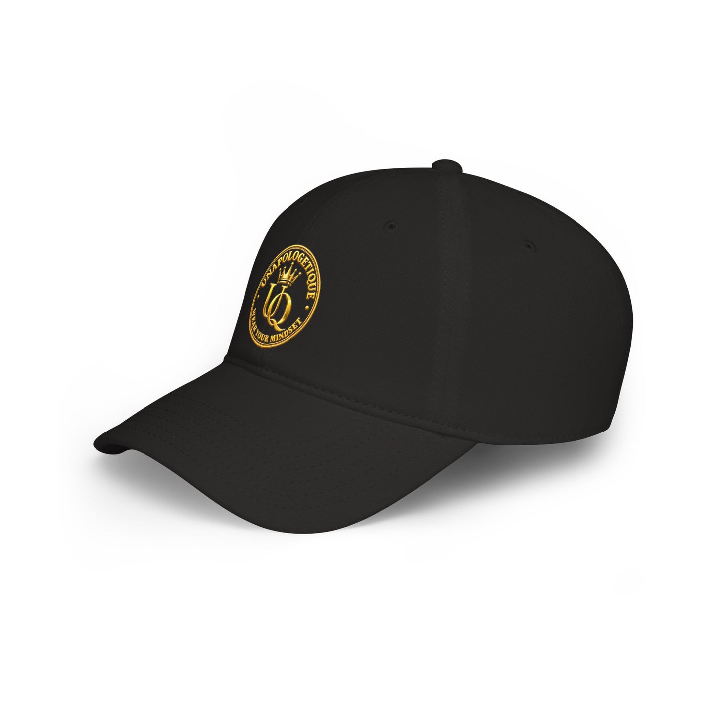 Unapologetique Queen Gold Crown Embroidered Baseball Cap – Minimal Gold 'Q' Low Profile Hat
