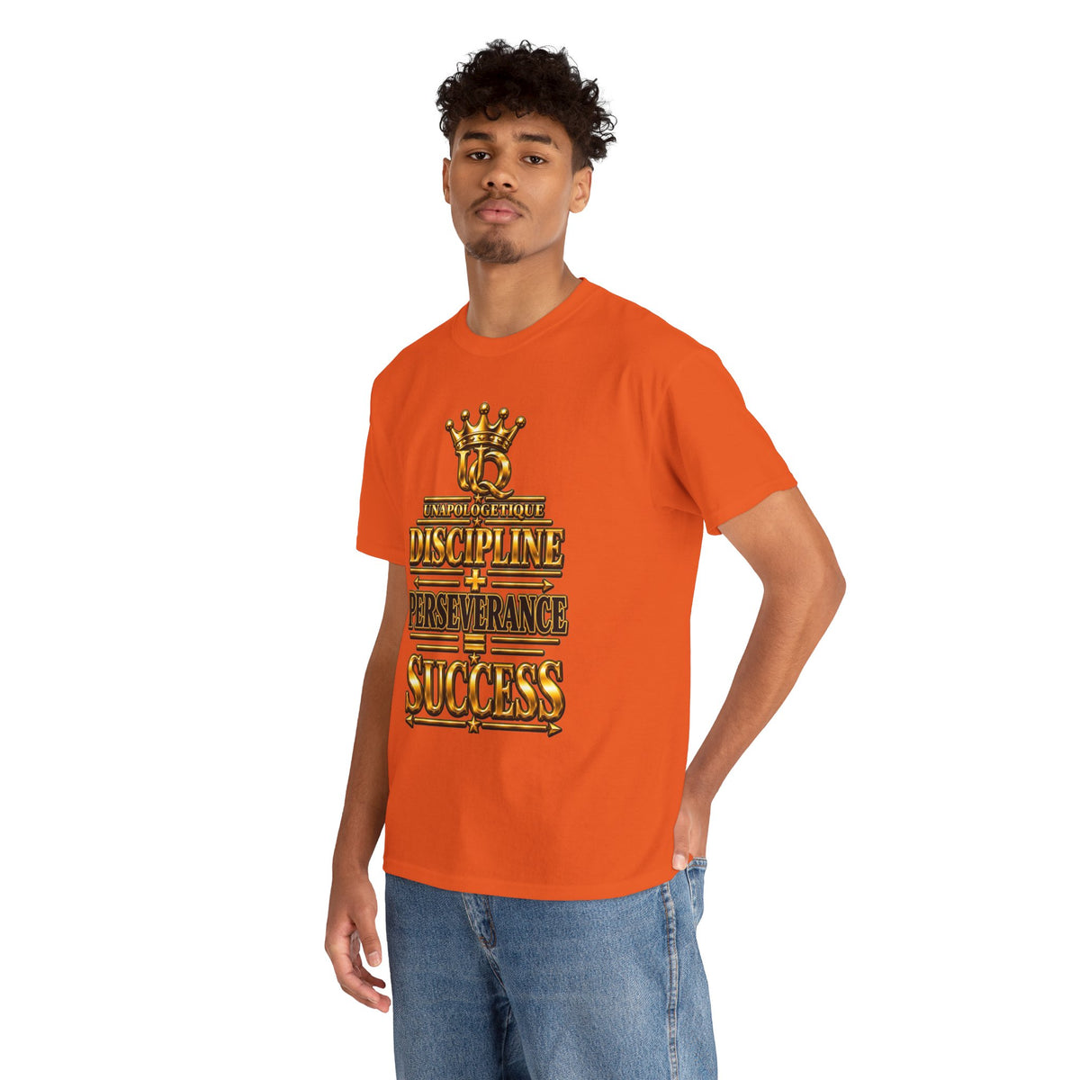 T-shirt Unapologetic WOW Gold — T-shirt motivationnel « Discipline Perseverance Success »