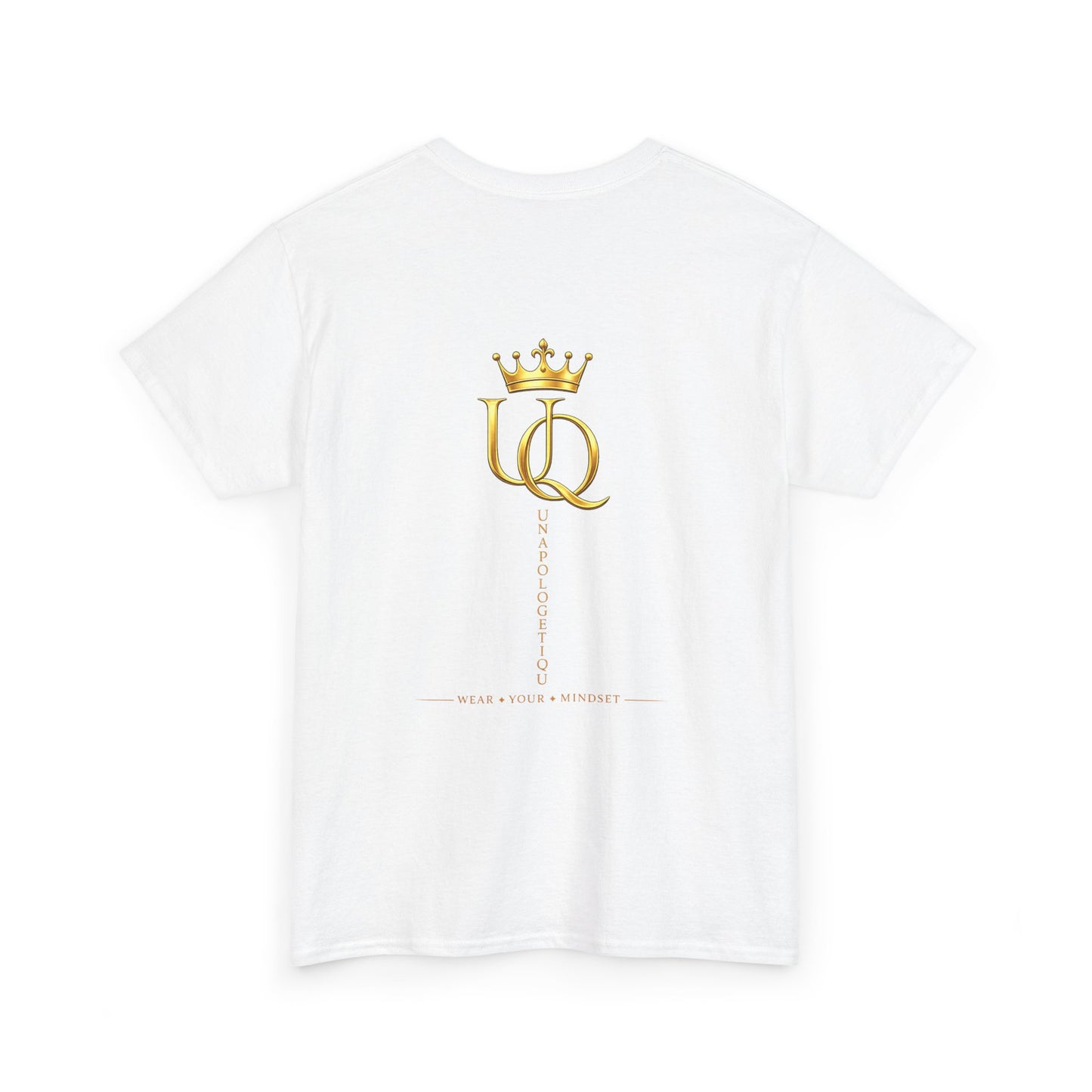 Queen Initials Tee — Gold Crown UQ Logo Embroidered T-Shirt