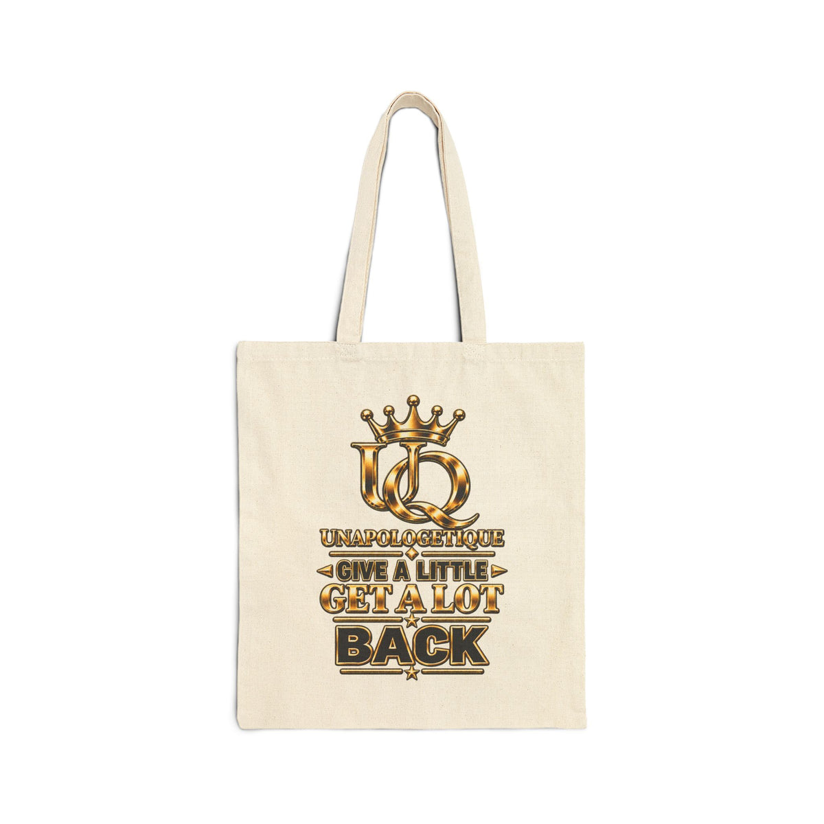 Unapologetique WOW Gold Cotton Canvas Tote Bag