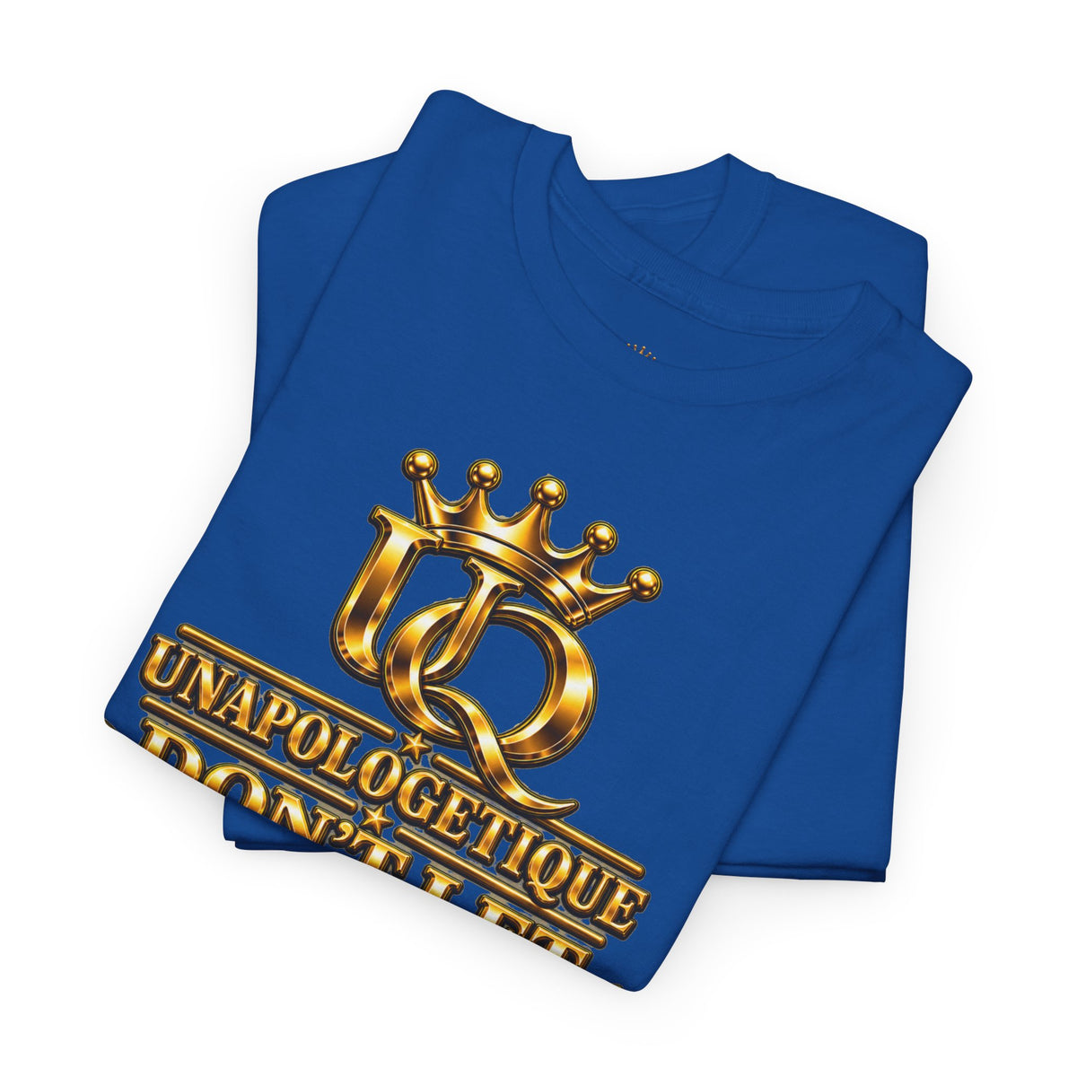 Unapologetique WOW Gold T-Shirt — "Don't Let Limitations Own" Inspirational Crown Graphic Tee