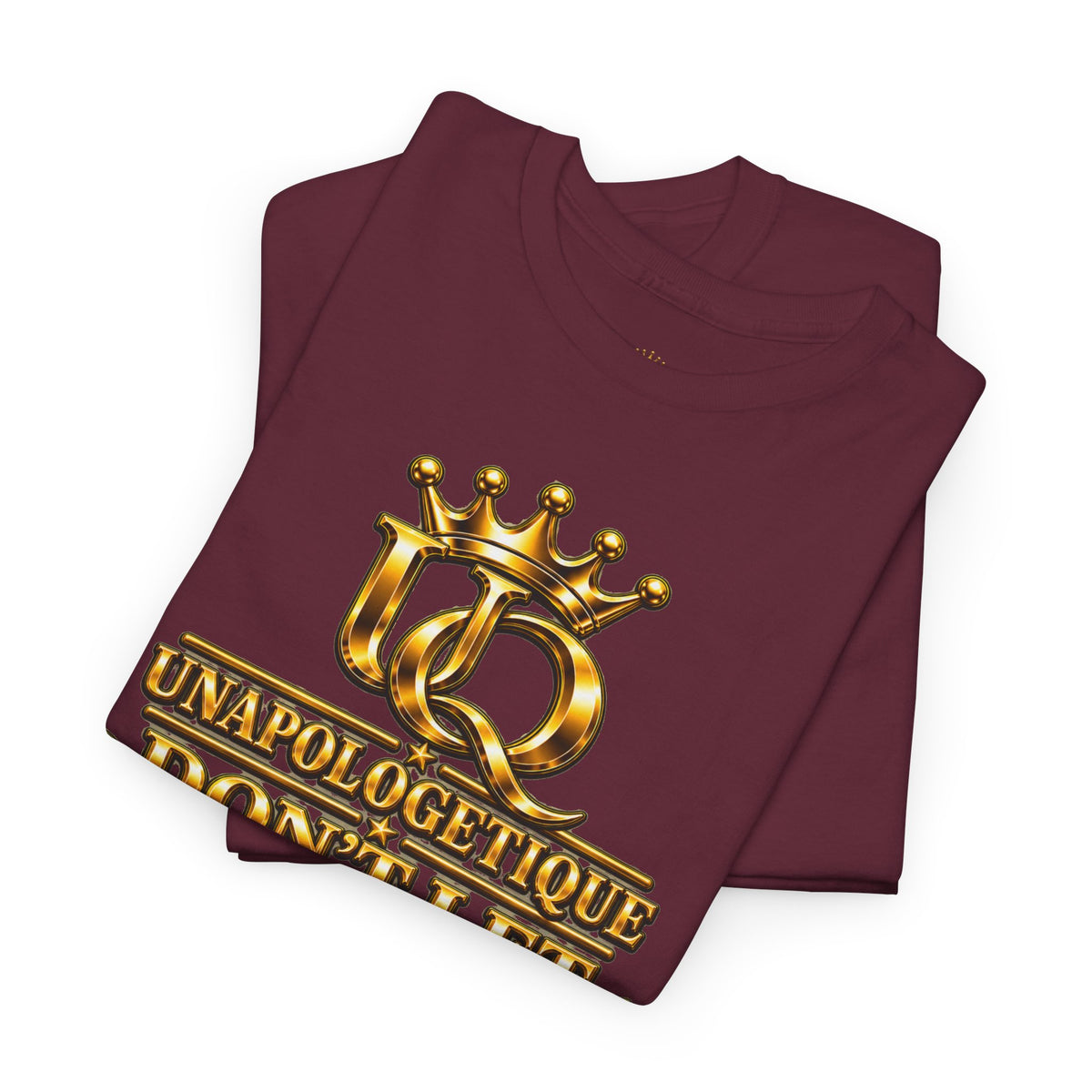 Unapologetique WOW Gold T-Shirt — "Don't Let Limitations Own" Inspirational Crown Graphic Tee