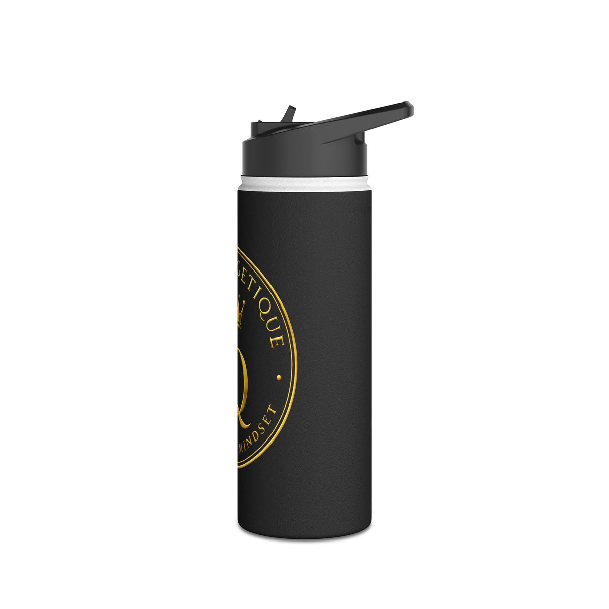 Unapologetique Monarch Q Stainless Steel Water Bottle — Gold Crown Logo