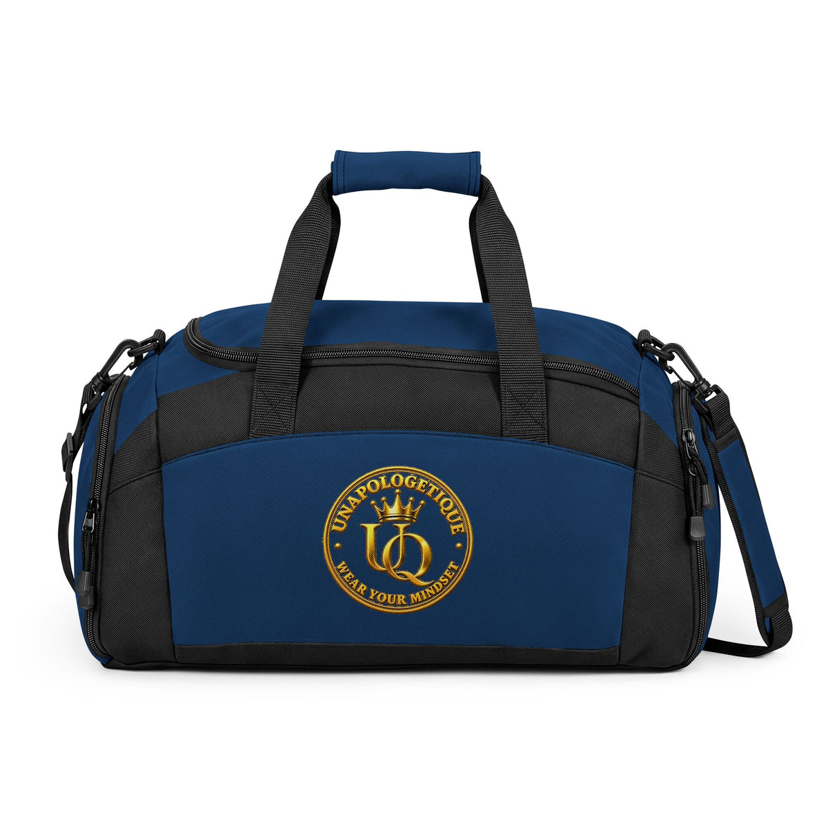 Unapologetique Gold Gym Bag with Gold Luxury Emblem