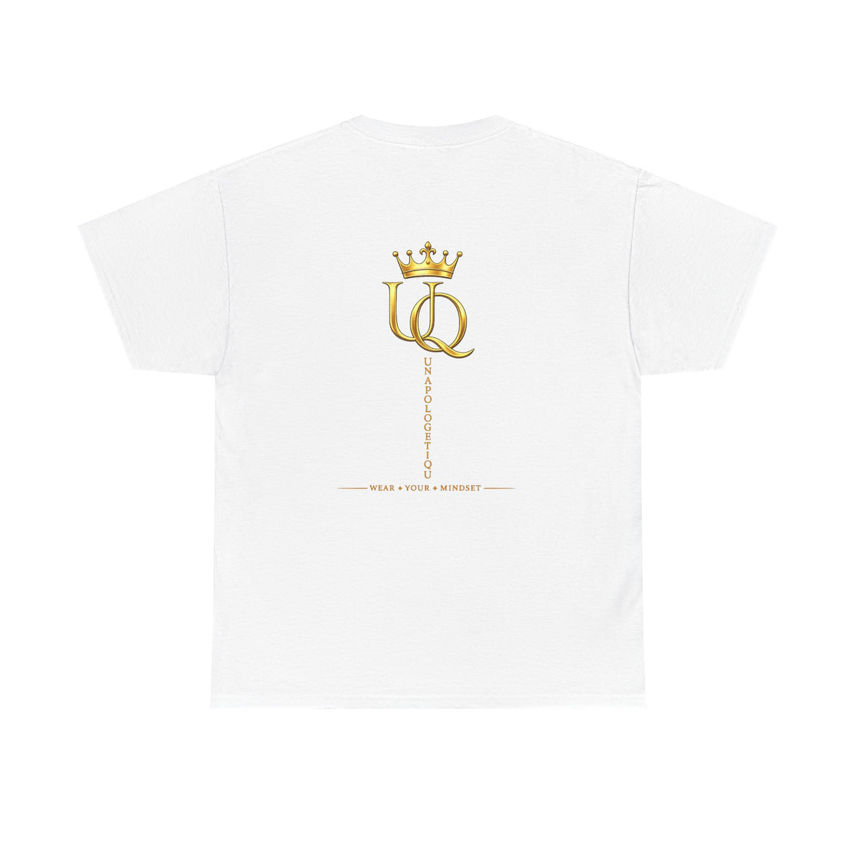 UnapologetiqueQueen Initials Tee — Gold Crown UQ Logo Embroidered T-Shirt