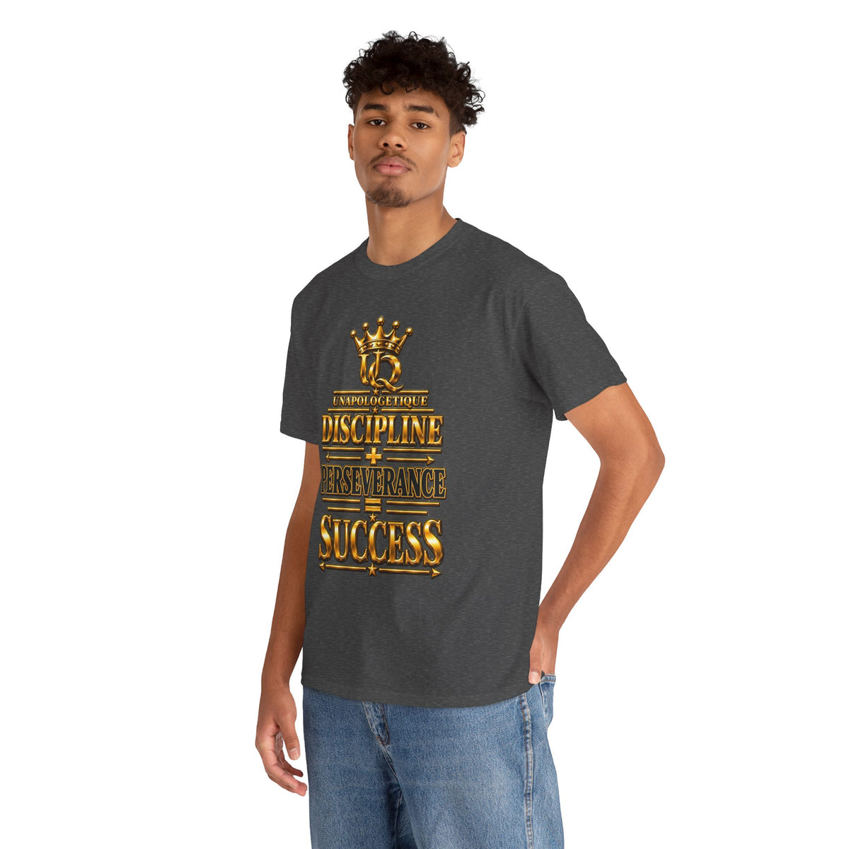 T-shirt Unapologetic WOW Gold — T-shirt motivationnel « Discipline Perseverance Success »