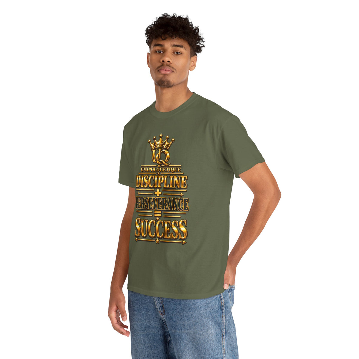T-shirt Unapologetic WOW Gold — T-shirt motivationnel « Discipline Perseverance Success »