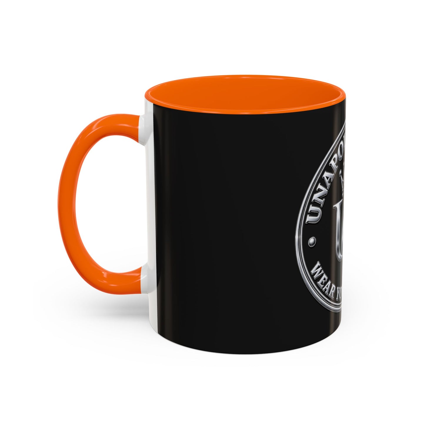 Unapologetique Silver Crown 'UQ' Accent Coffee Mug — Elegant Royal Logo Ceramic Mug
